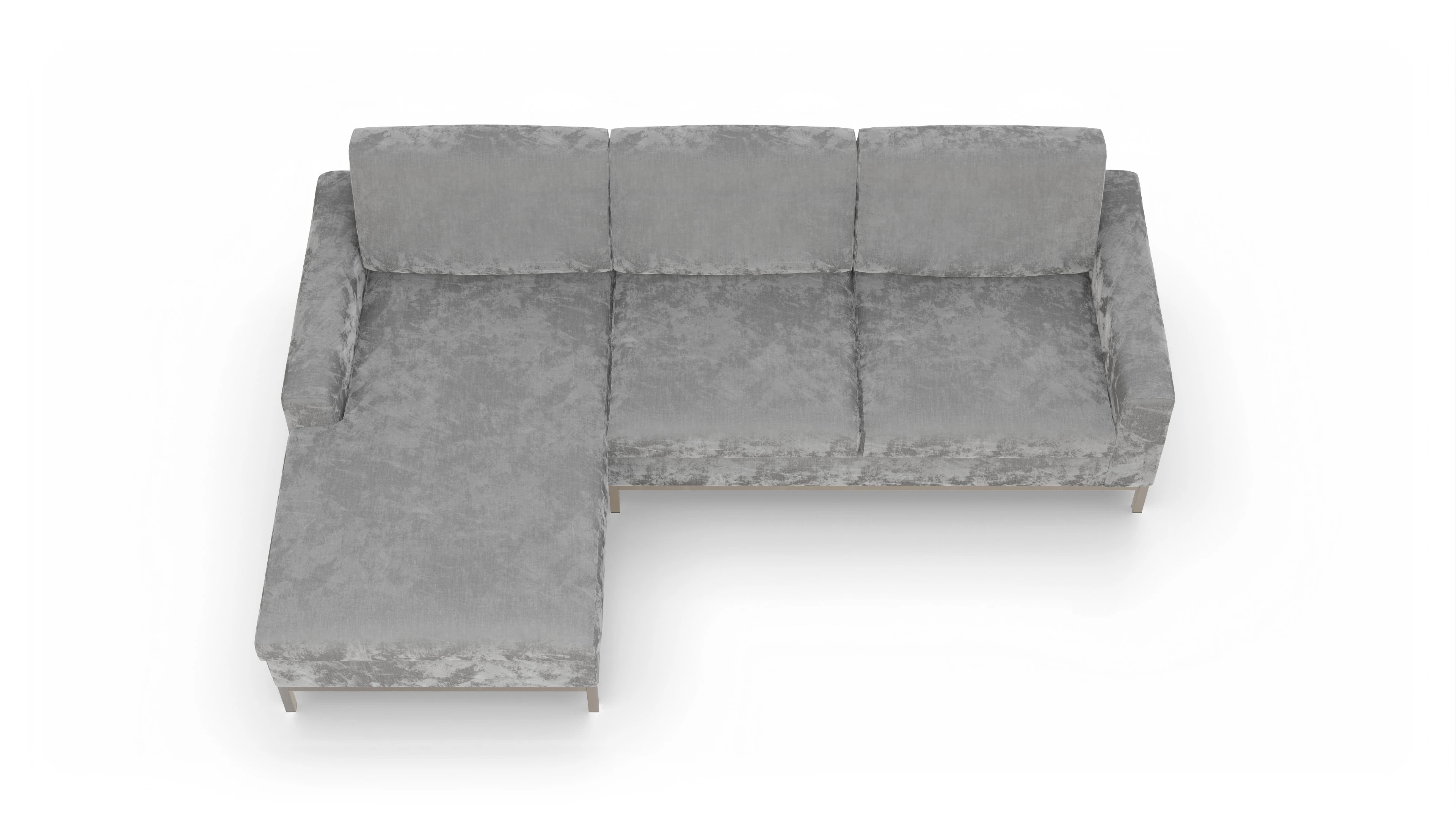 Ansicht des Produktes Paglia Sofa mit Rec links in Stoff grau