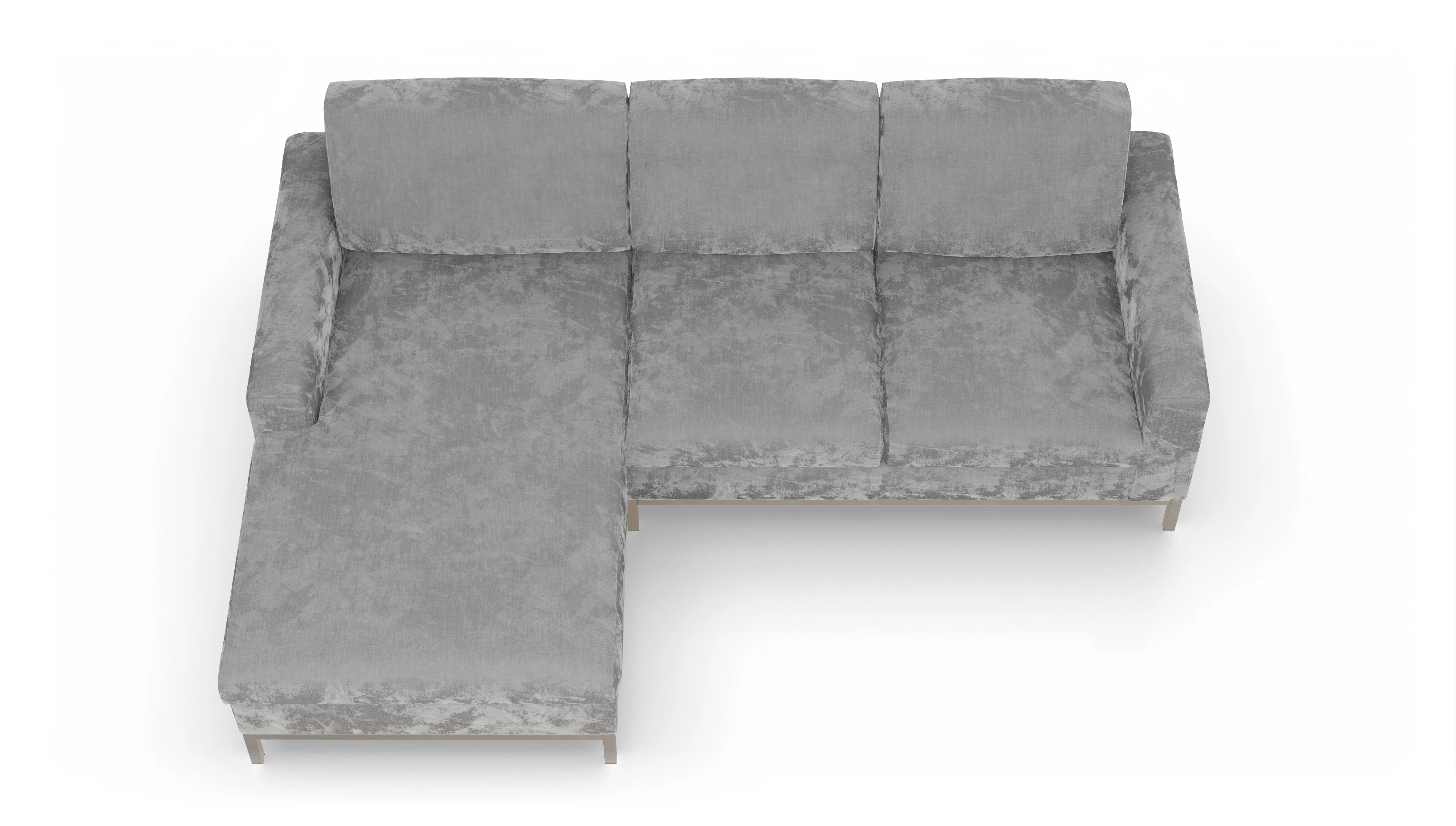 Ansicht des Produktes Paglia Sofa mit Rec links in Stoff grau