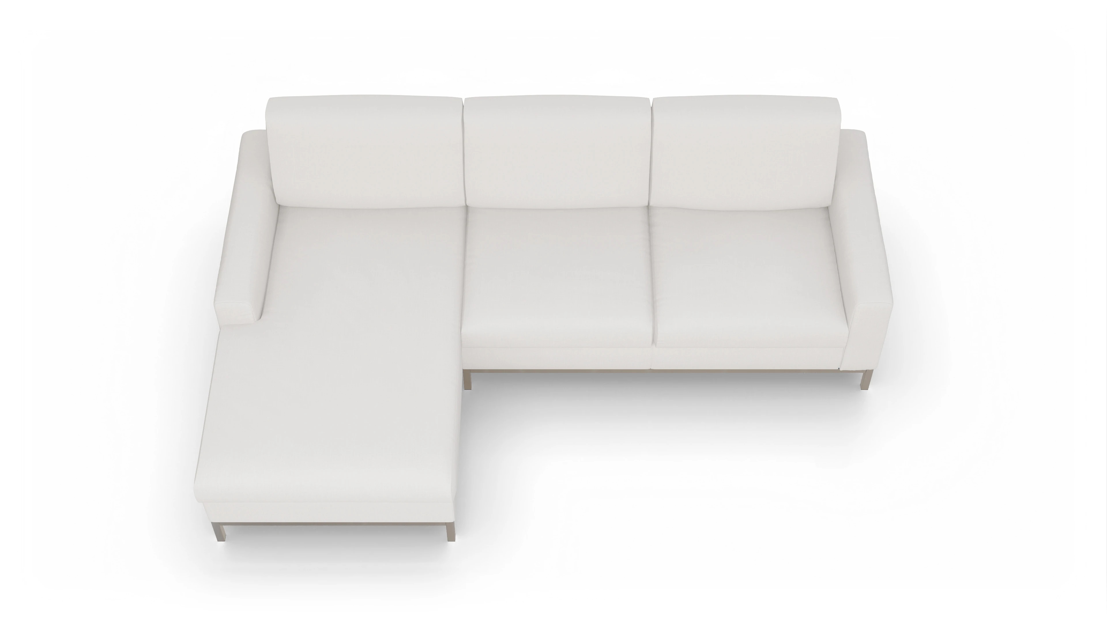 Ansicht des Produktes Paglia Sofa mit Rec links in Stoff weiß