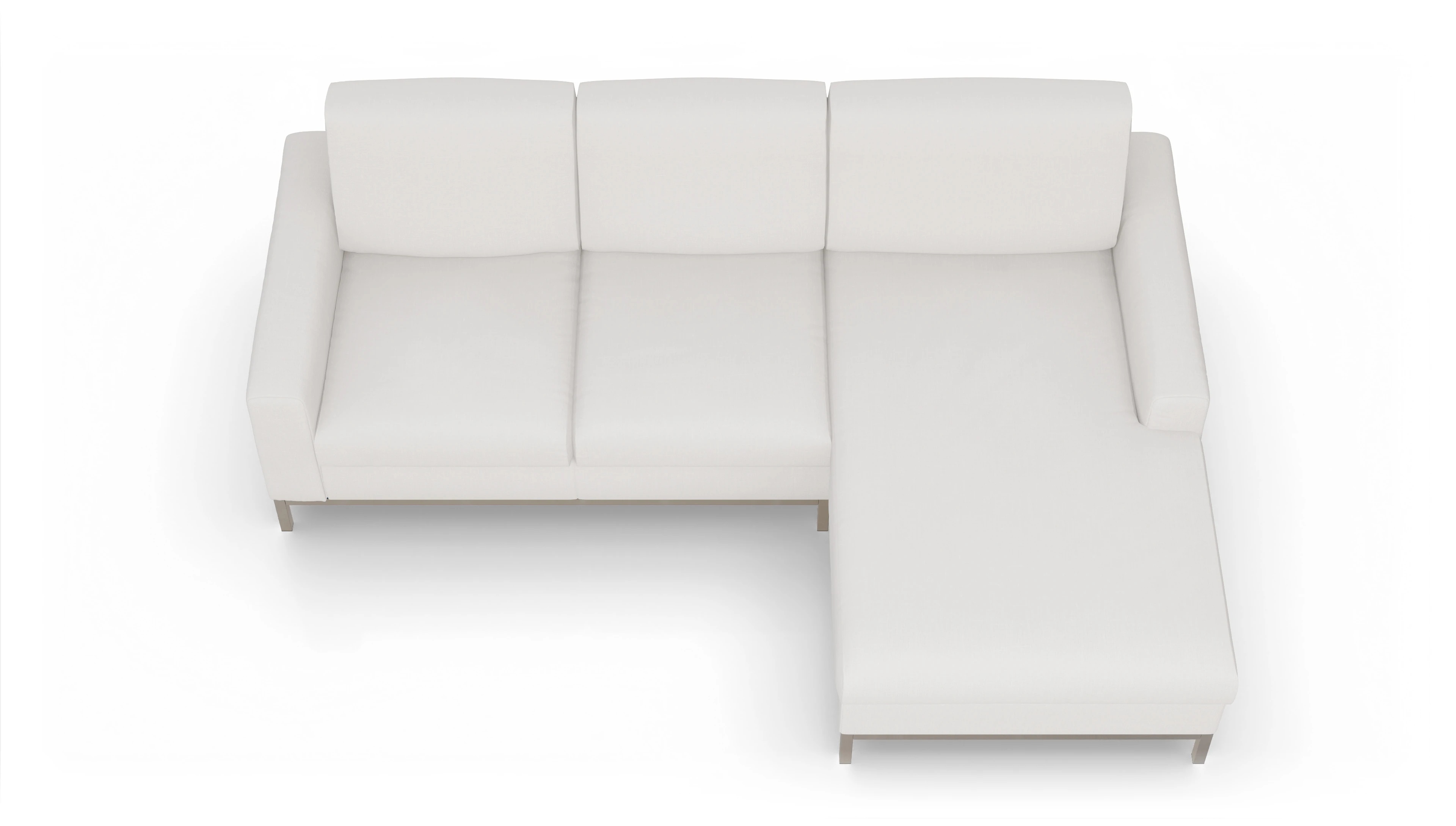 Ansicht des Produktes Paglia Sofa mit Rec rechts in Stoff weiß
