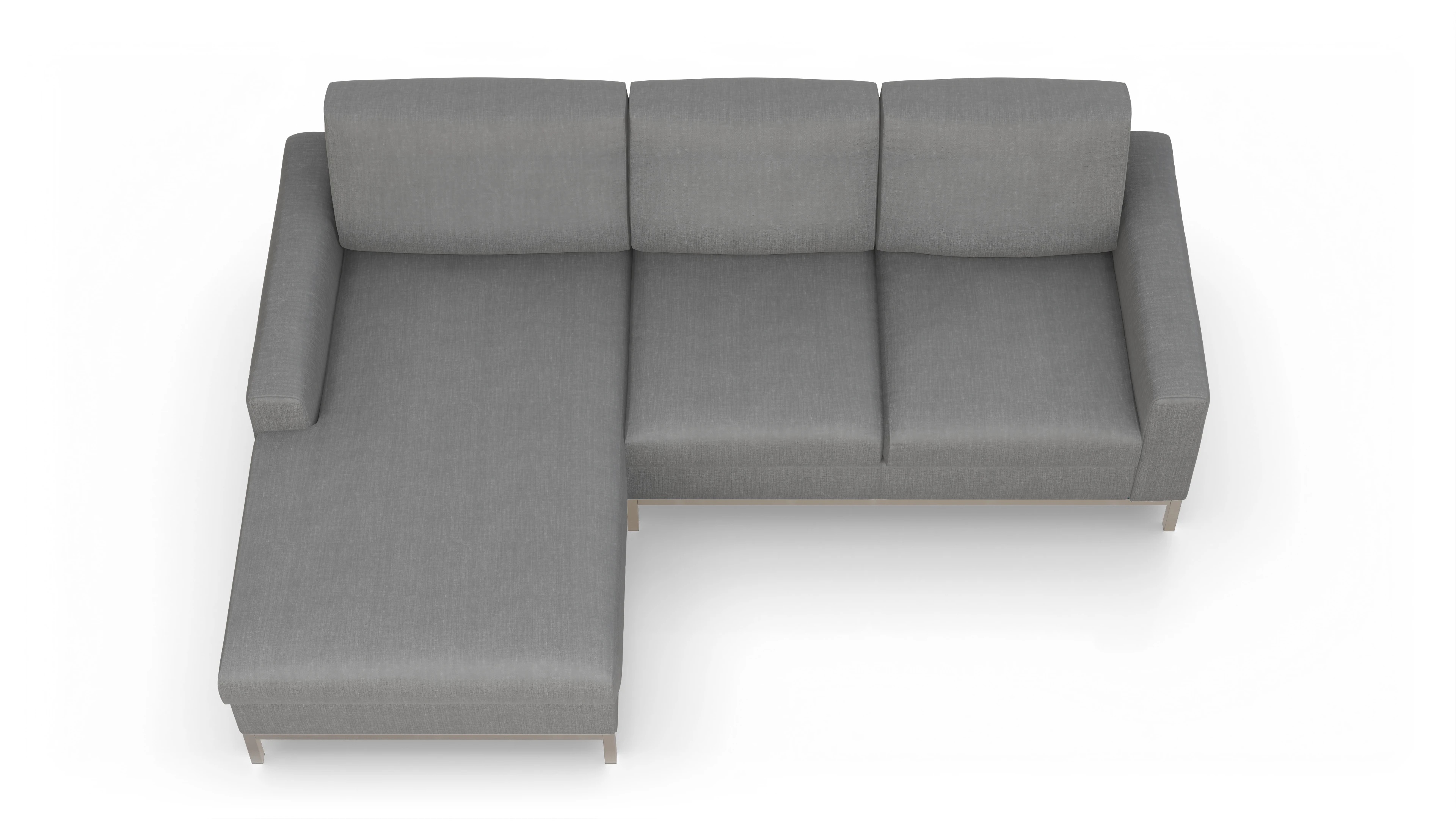 Ansicht des Produktes Paglia Sofa mit Rec links in Stoff grau