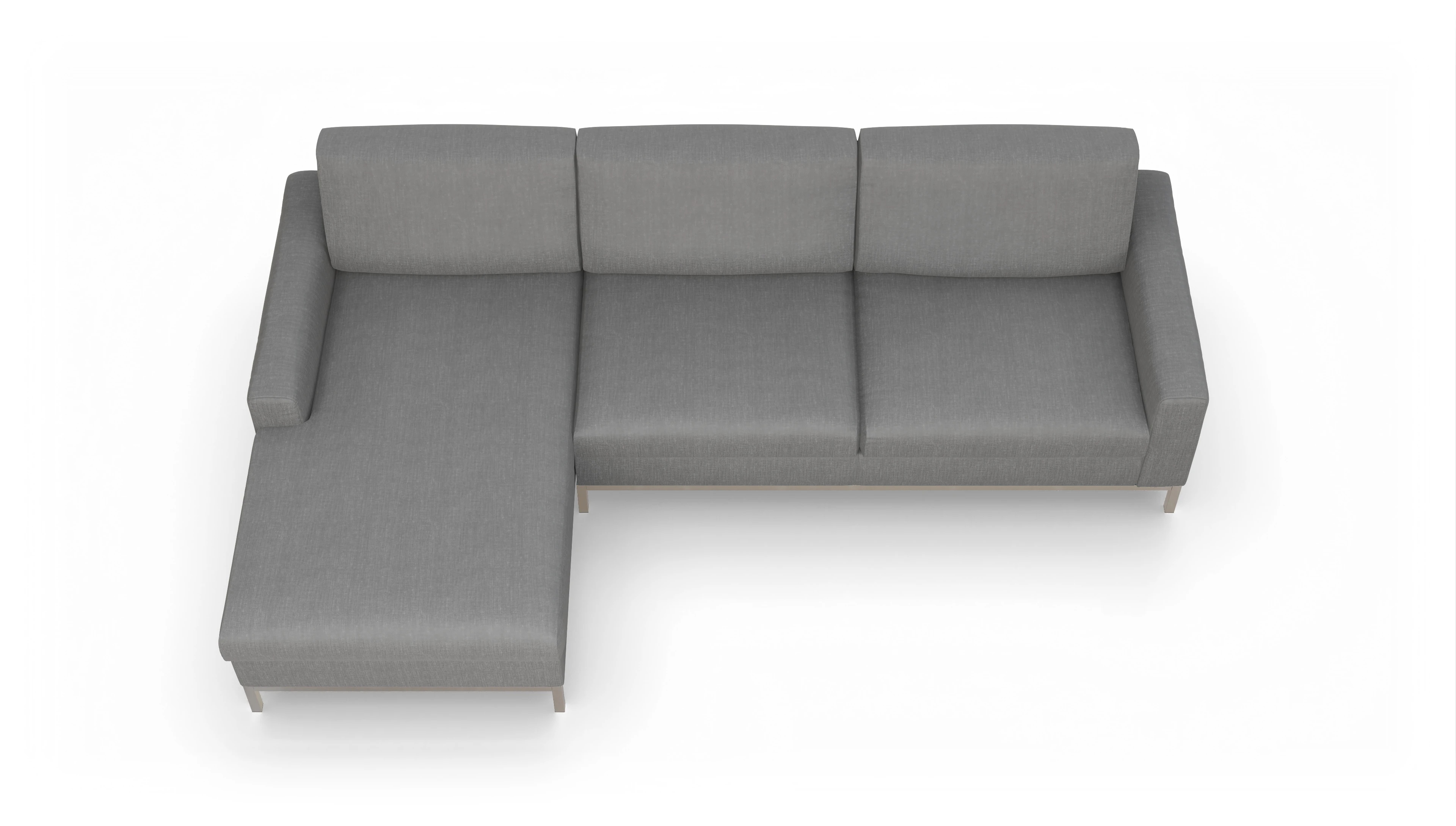 Ansicht des Produktes Paglia Sofa mit Rec links in Stoff grau