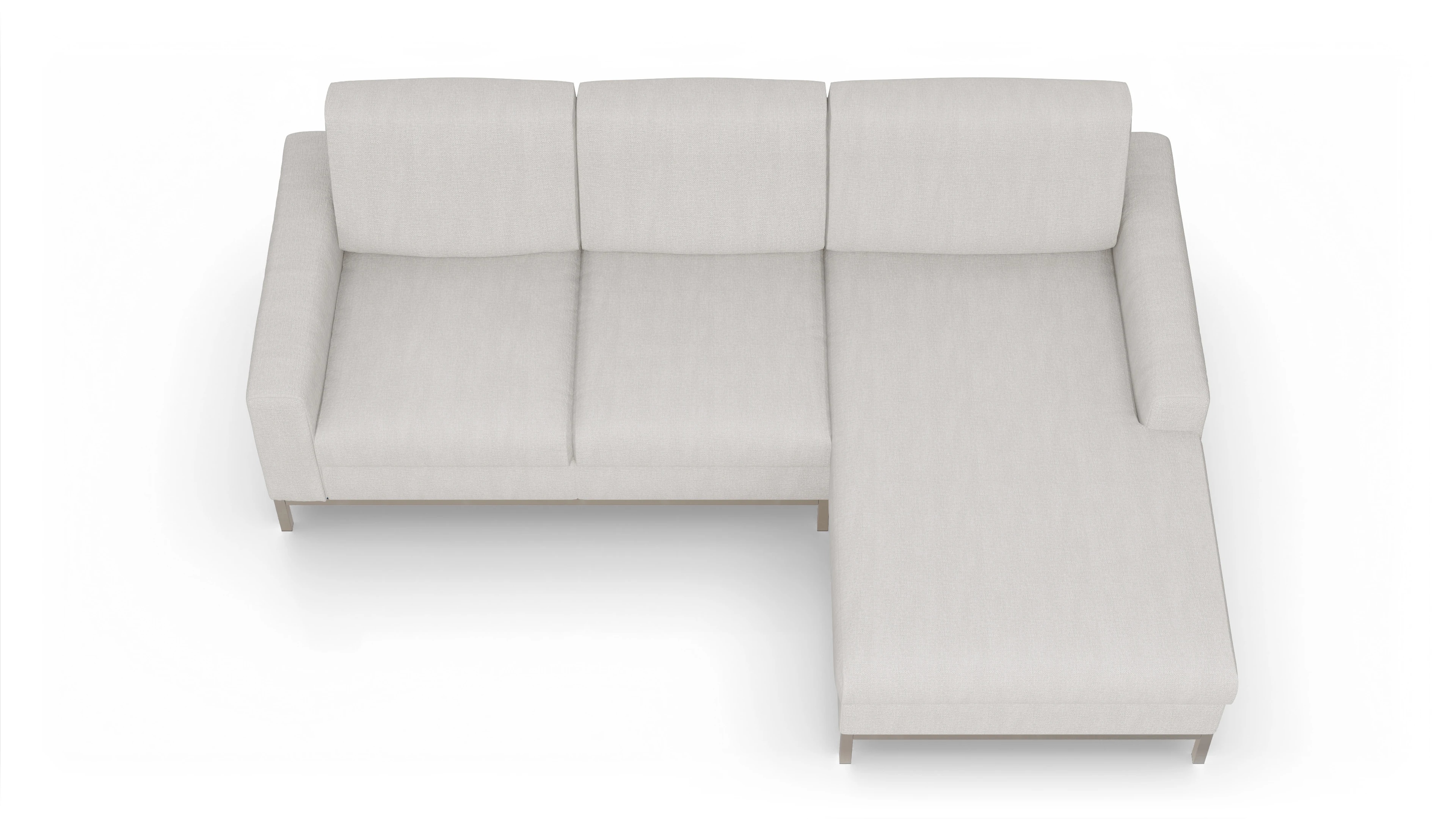 Ansicht des Produktes Paglia Sofa mit Rec rechts in Stoff weiß