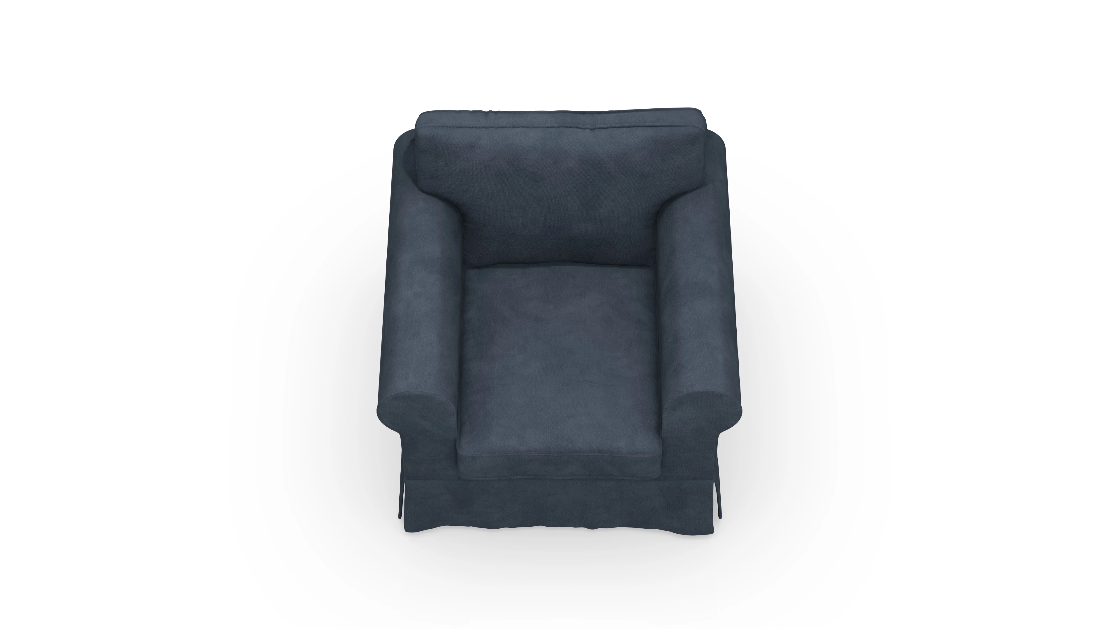Ansicht des Produktes ParkSlope Sessel in Samt blau
