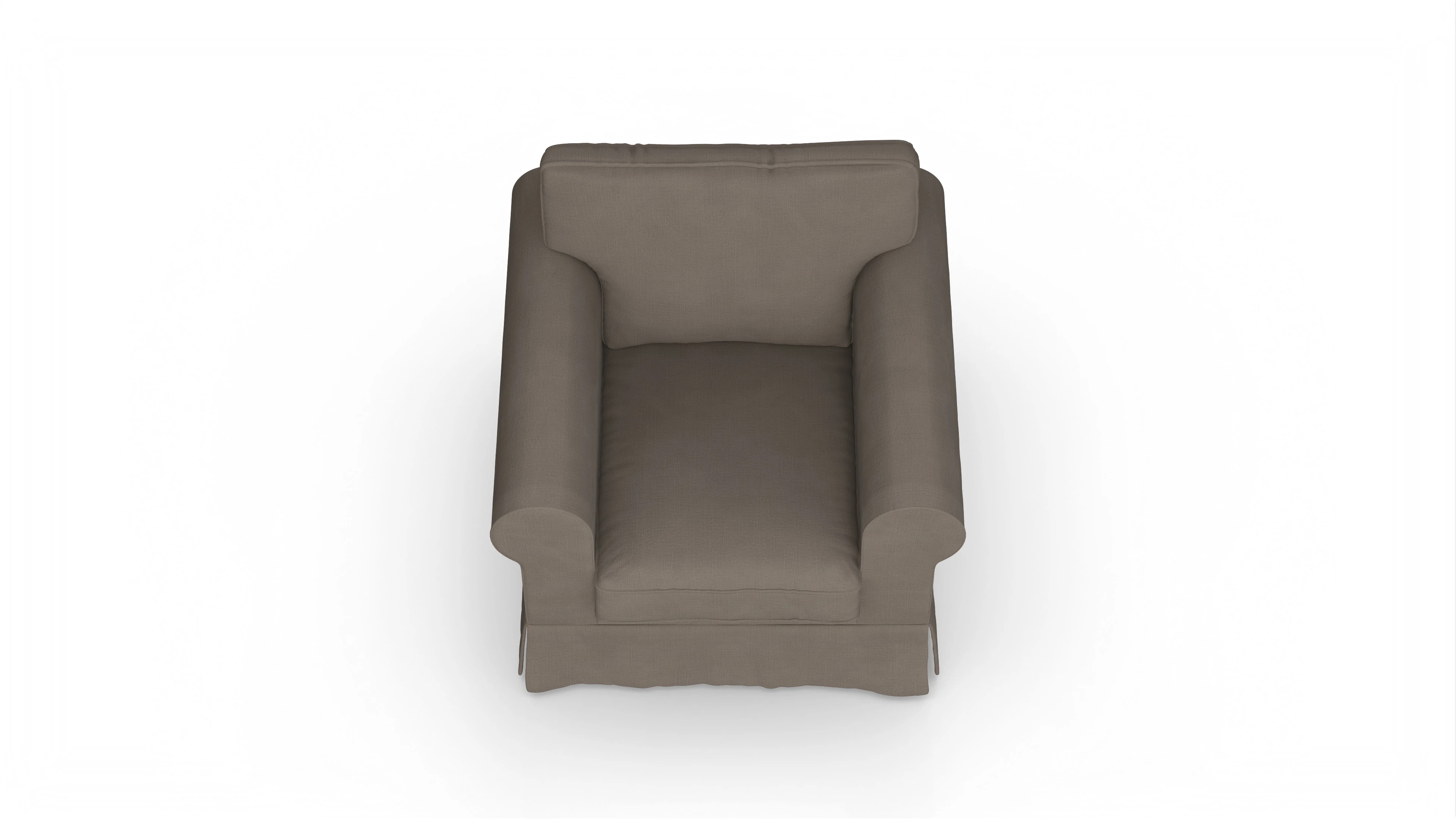 Ansicht des Produktes ParkSlope Sessel in Samt braun