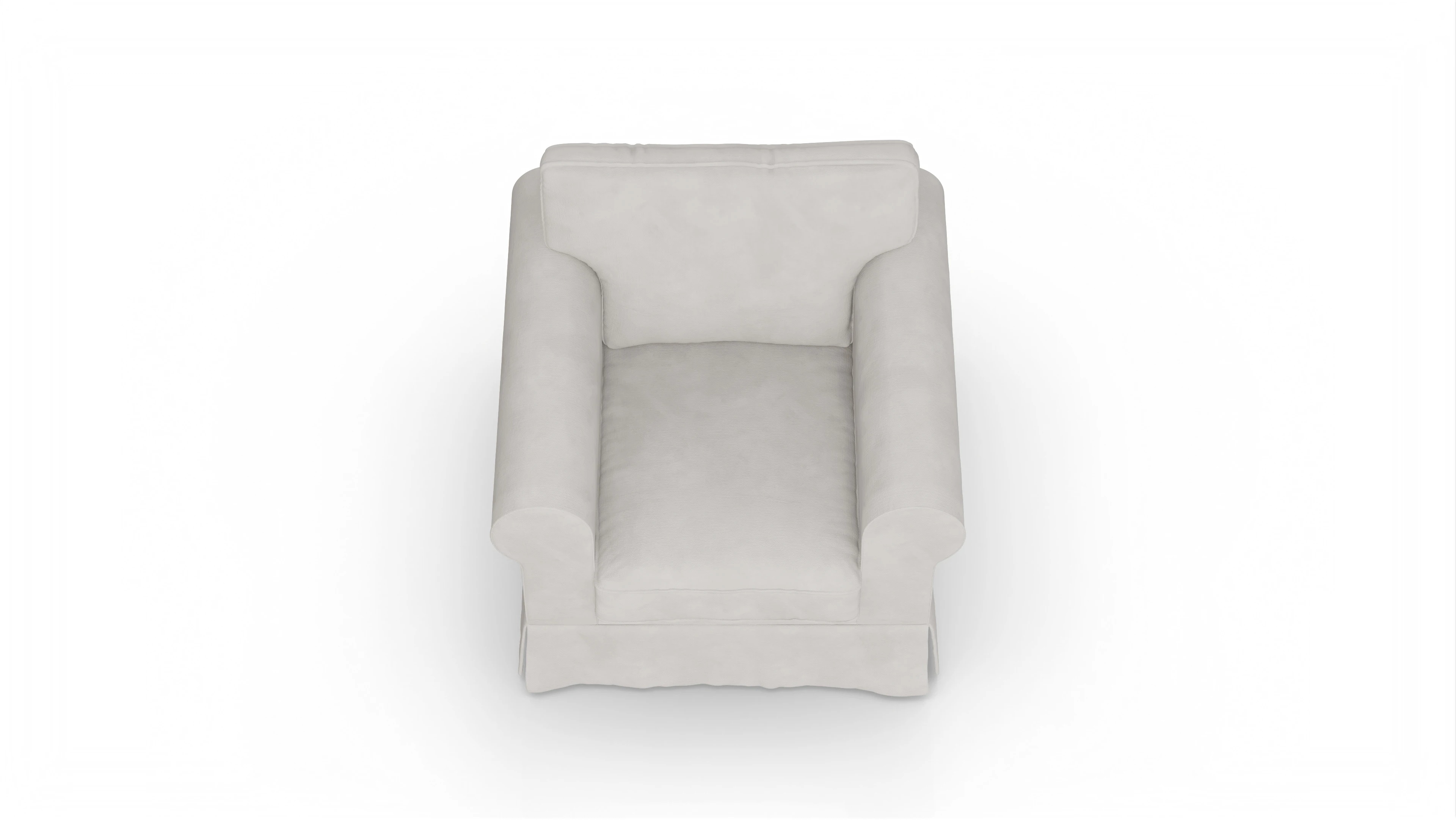Ansicht des Produktes ParkSlope Sessel in Samt weiß