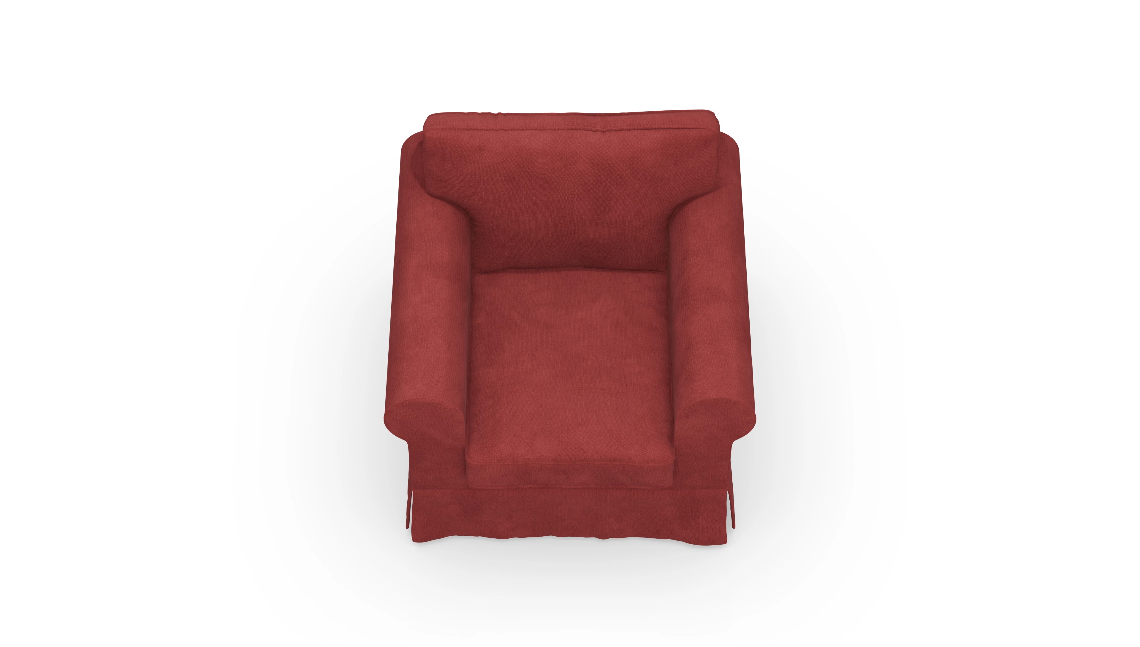 Ansicht des Produktes ParkSlope Sessel in Samt rot