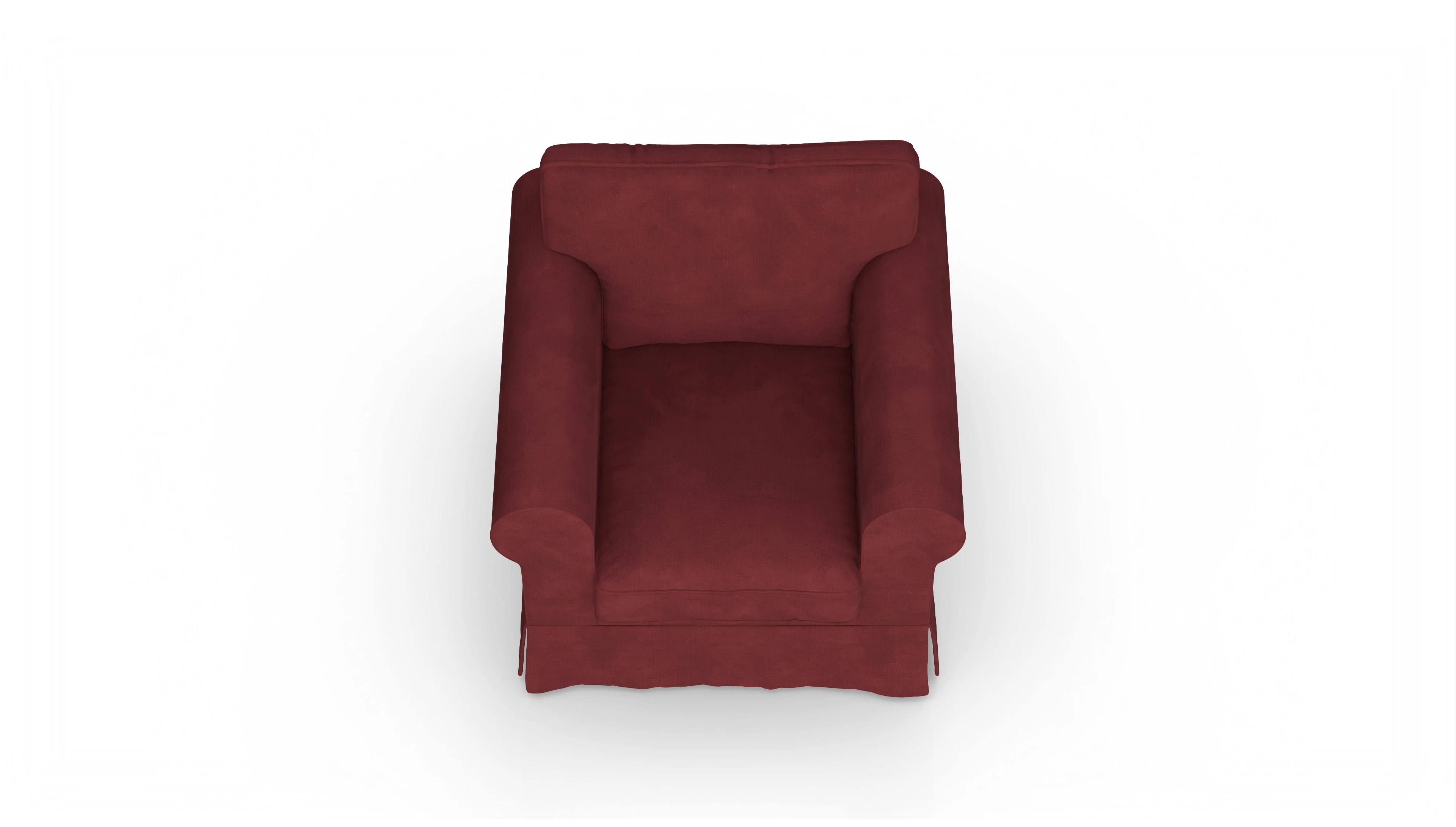 Ansicht des Produktes ParkSlope Sessel in Samt rot