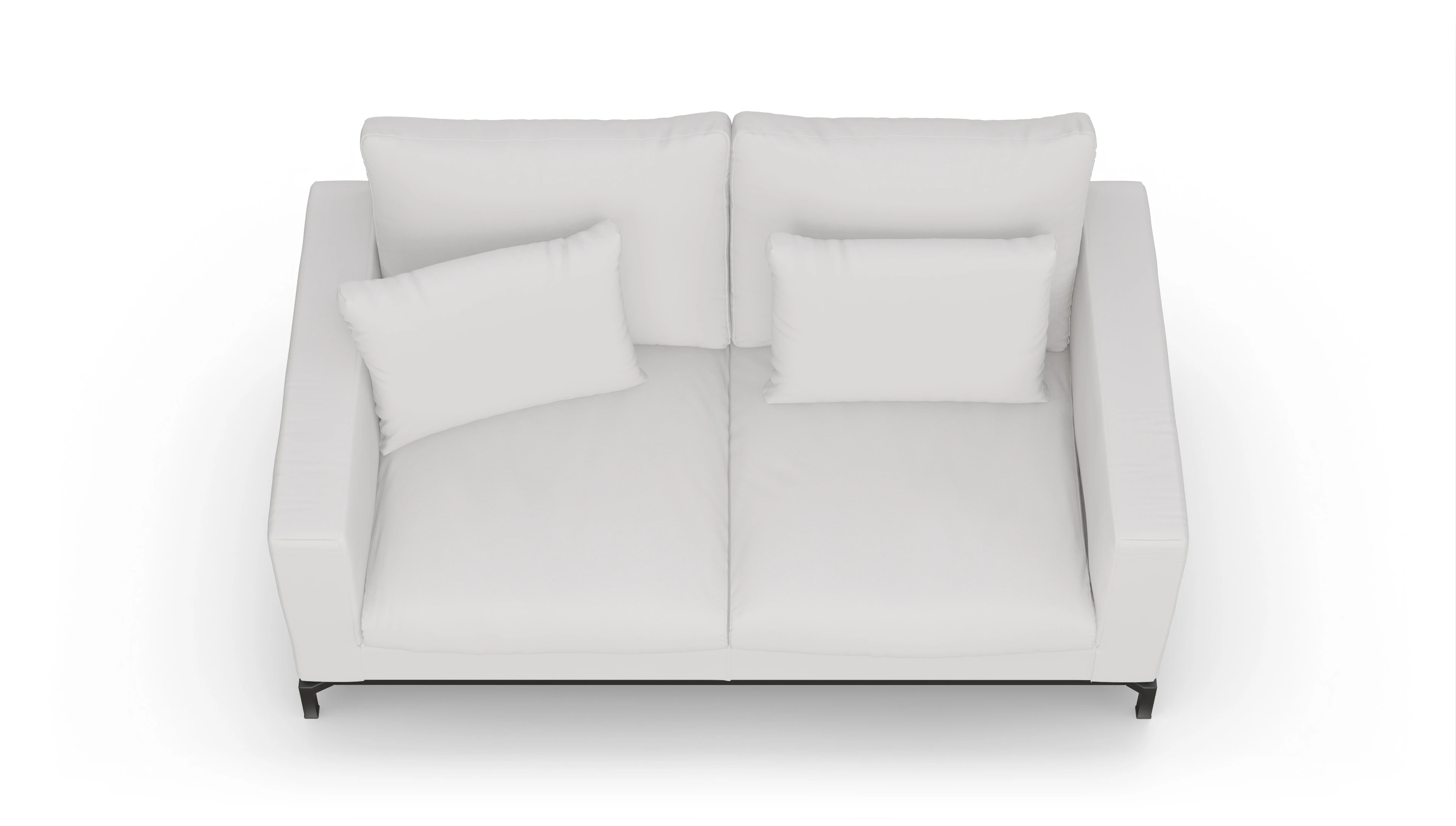 Ansicht des Produktes Fenice 2,5-Sitzer in Leder weiß