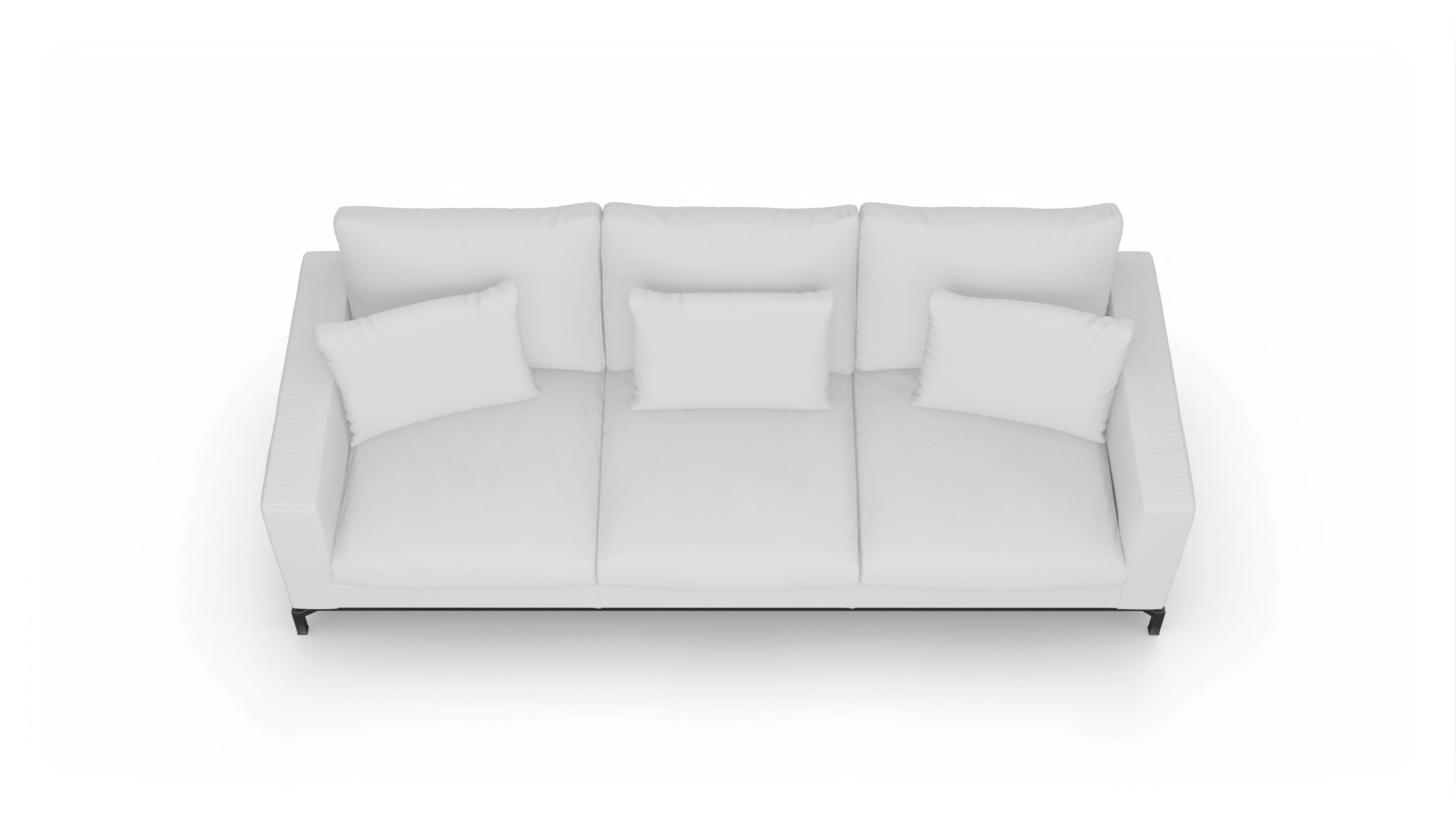 Ansicht des Produktes Fenice 3,5-Sitzer in Leder weiß