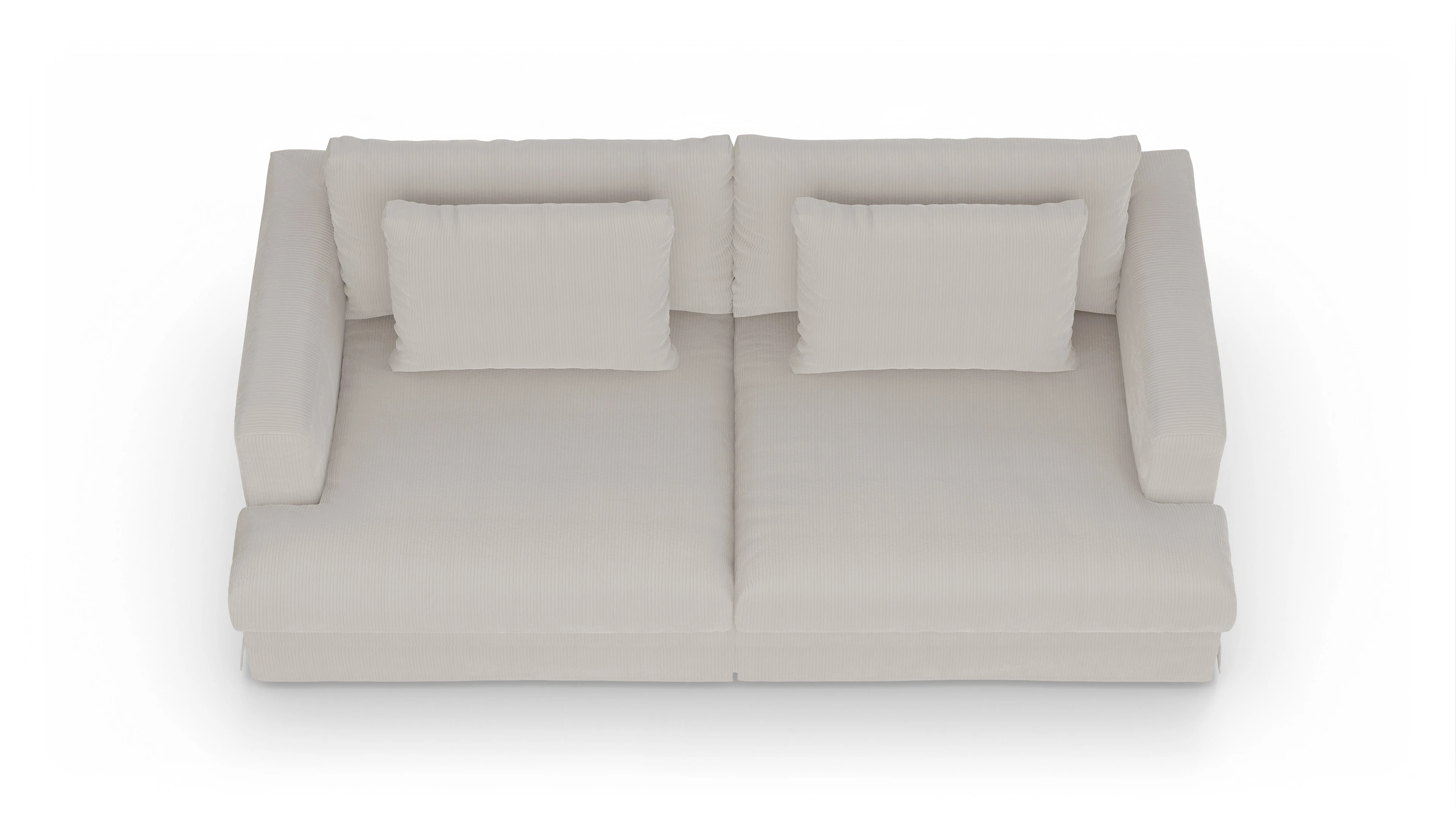 Ansicht des Produktes Pittori 3-Sitzer in Cord weiß