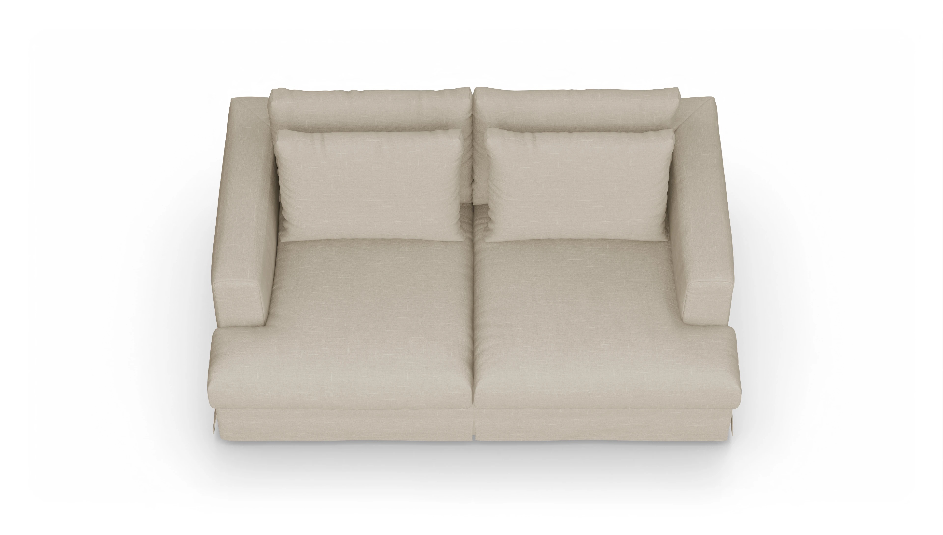 Pittori Hussen-Sofa Ansicht des Produktes Pittori 2-Sitzer in Stoff beige
