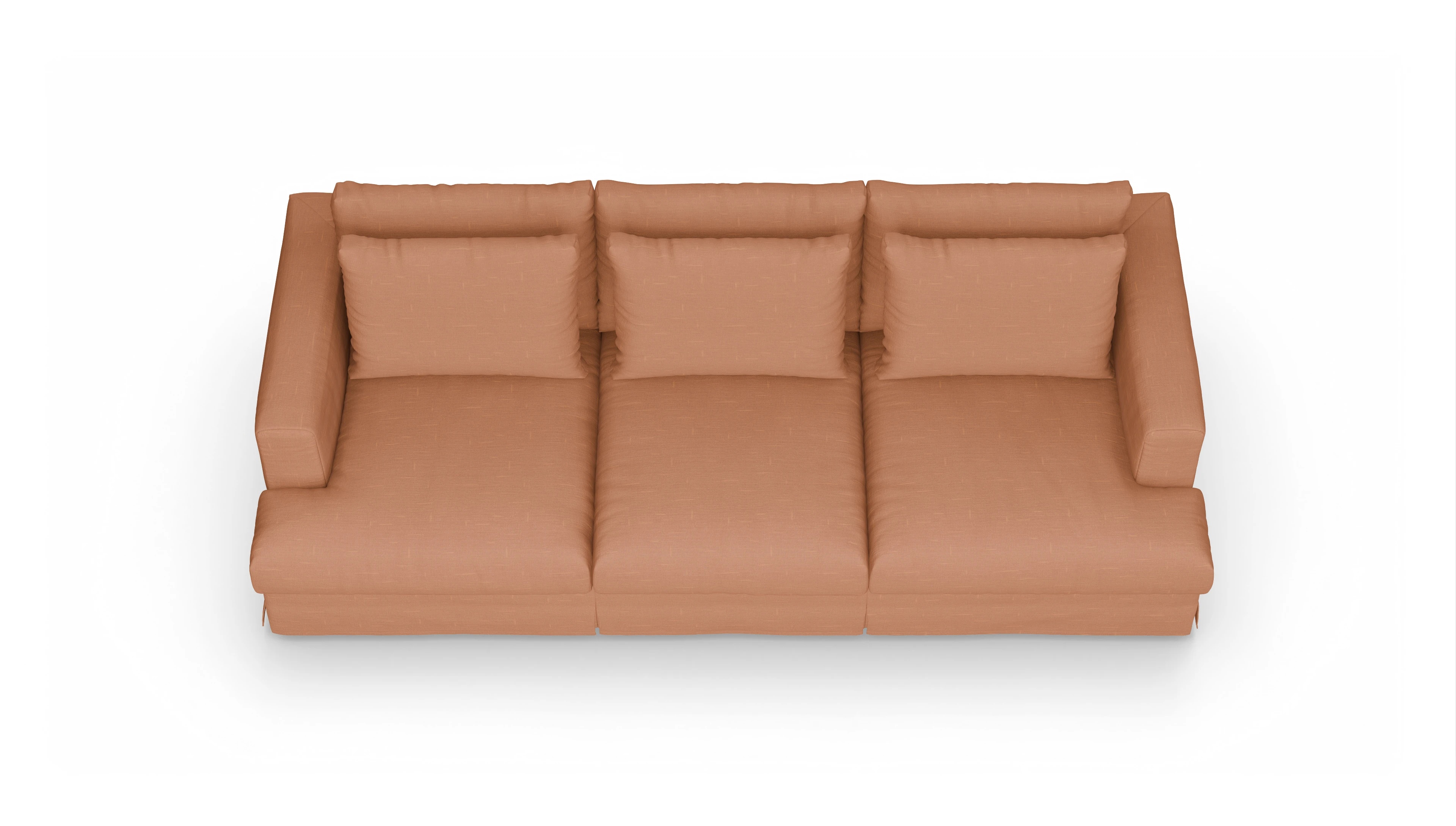 Ansicht des Produktes Pittori 3,5-Sitzer in Stoff orange