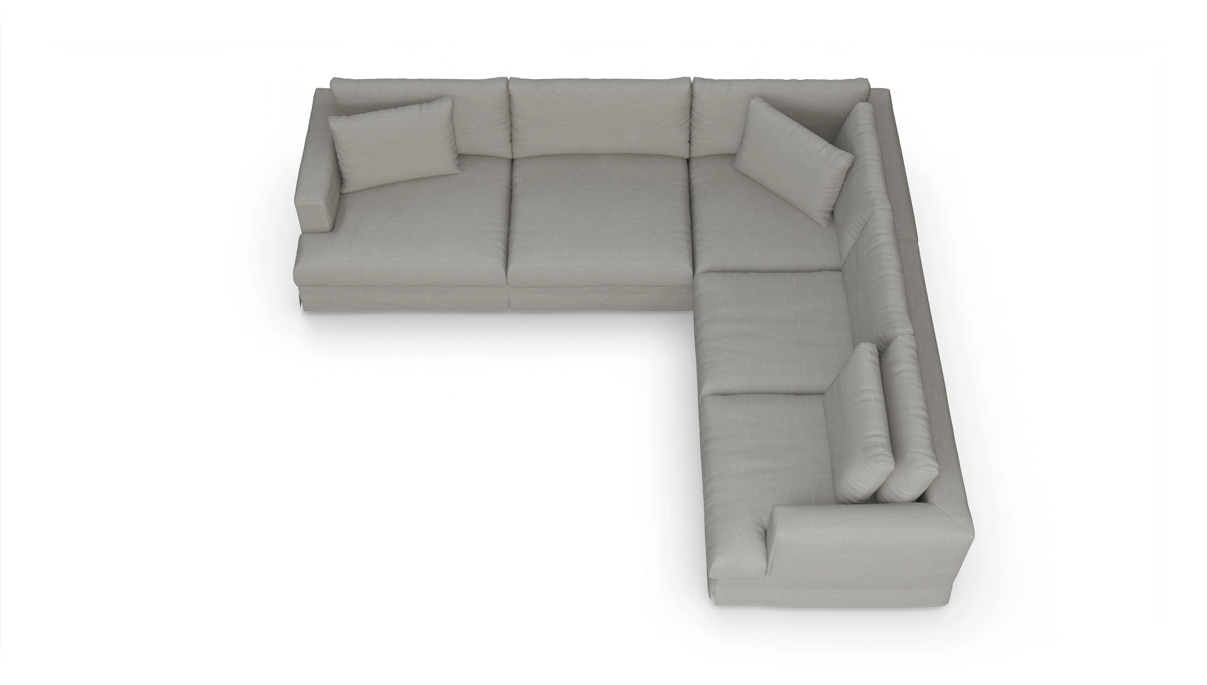 Ansicht des Produktes Pittori Ecksofa Rechts in Stoff grau