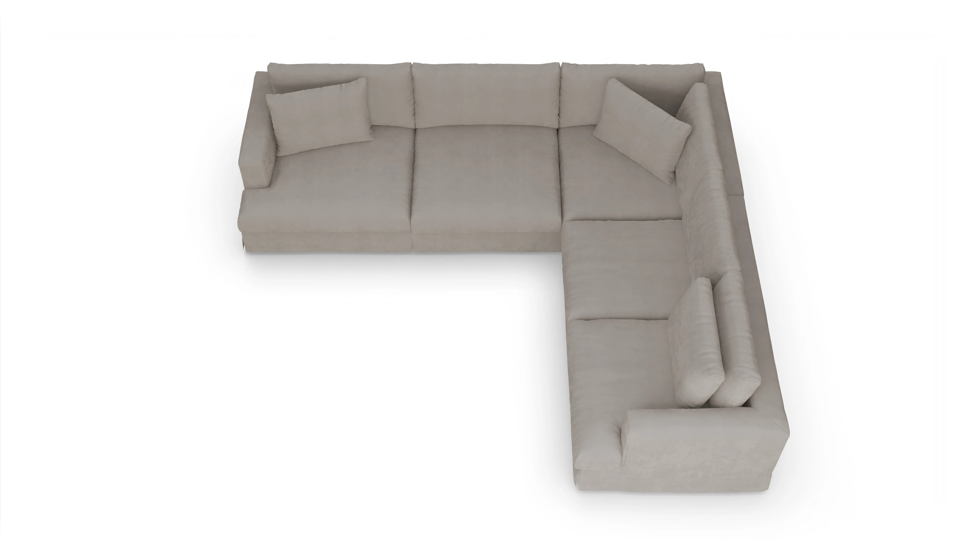 Ansicht des Produktes Pittori Ecksofa Rechts in Samt braun