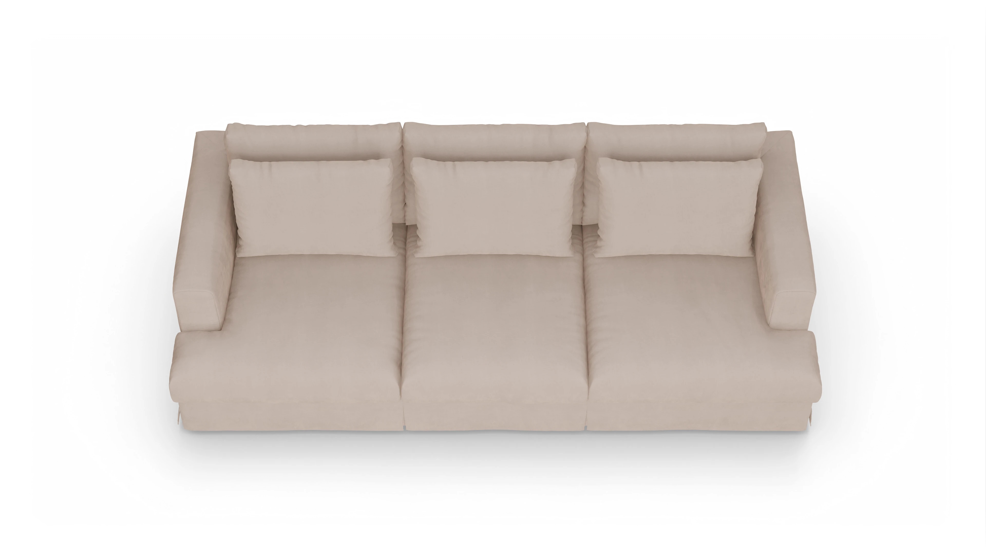 Ansicht des Produktes Pittori 3,5-Sitzer in Samt beige