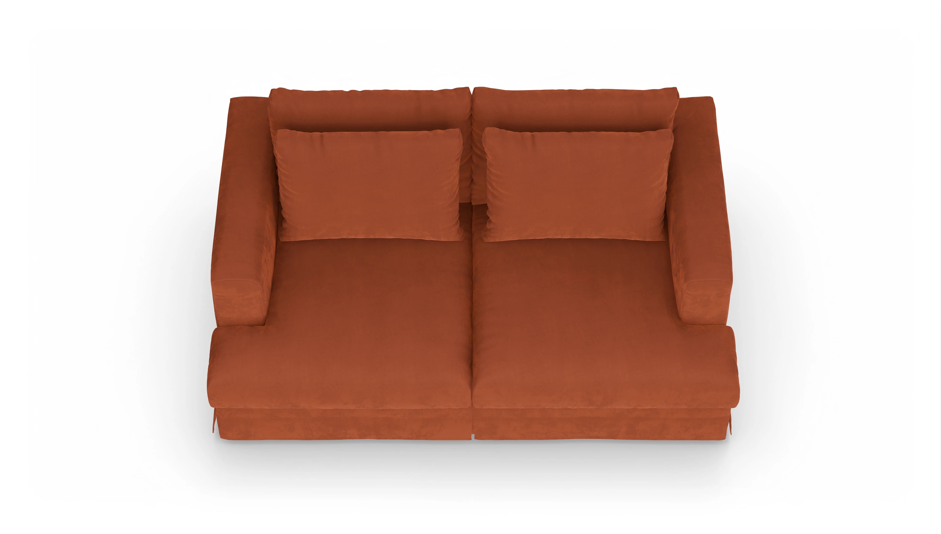 Ansicht des Produktes Pittori 2-Sitzer in Samt orange