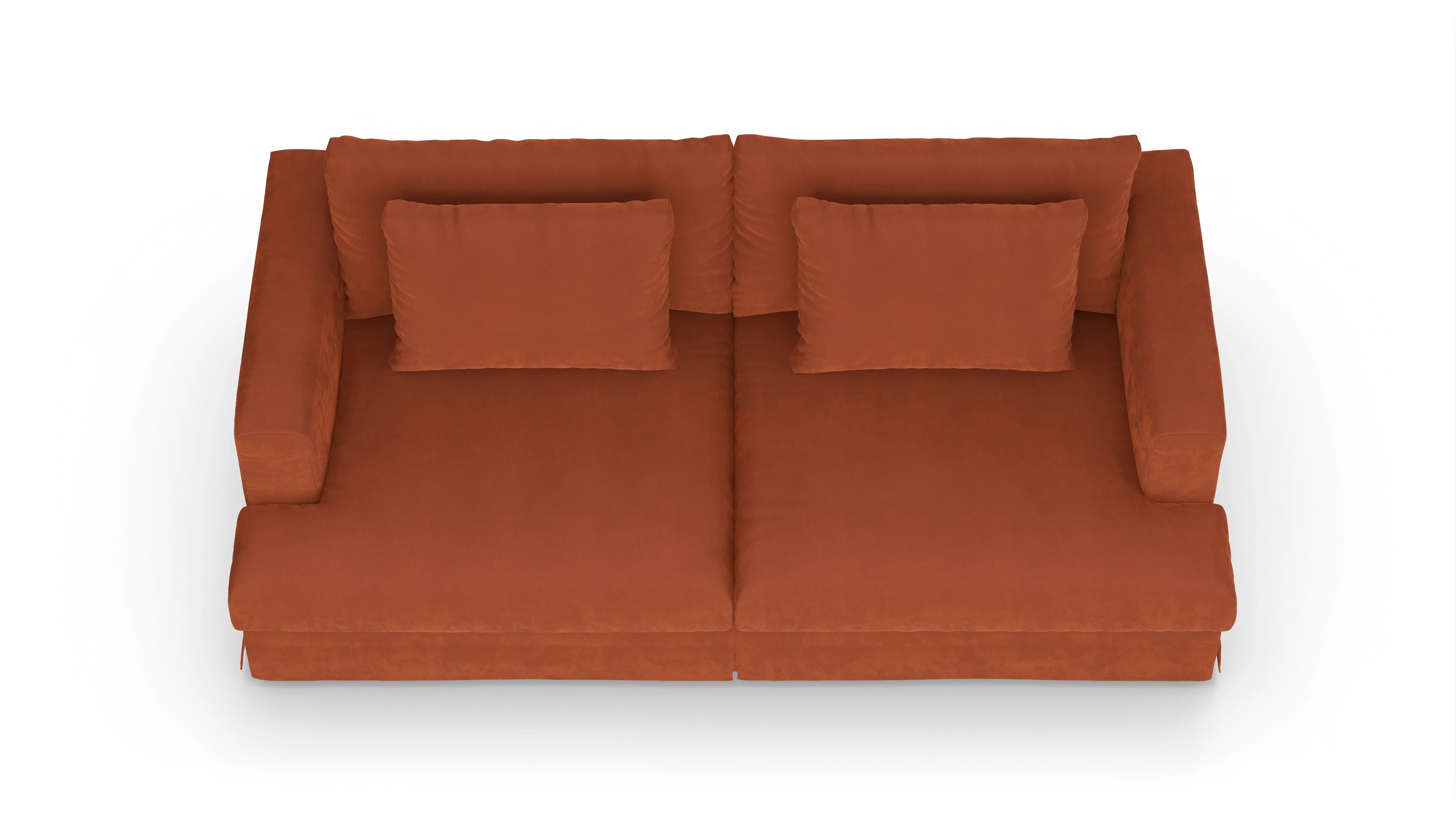 Ansicht des Produktes Pittori 3-Sitzer in Samt orange