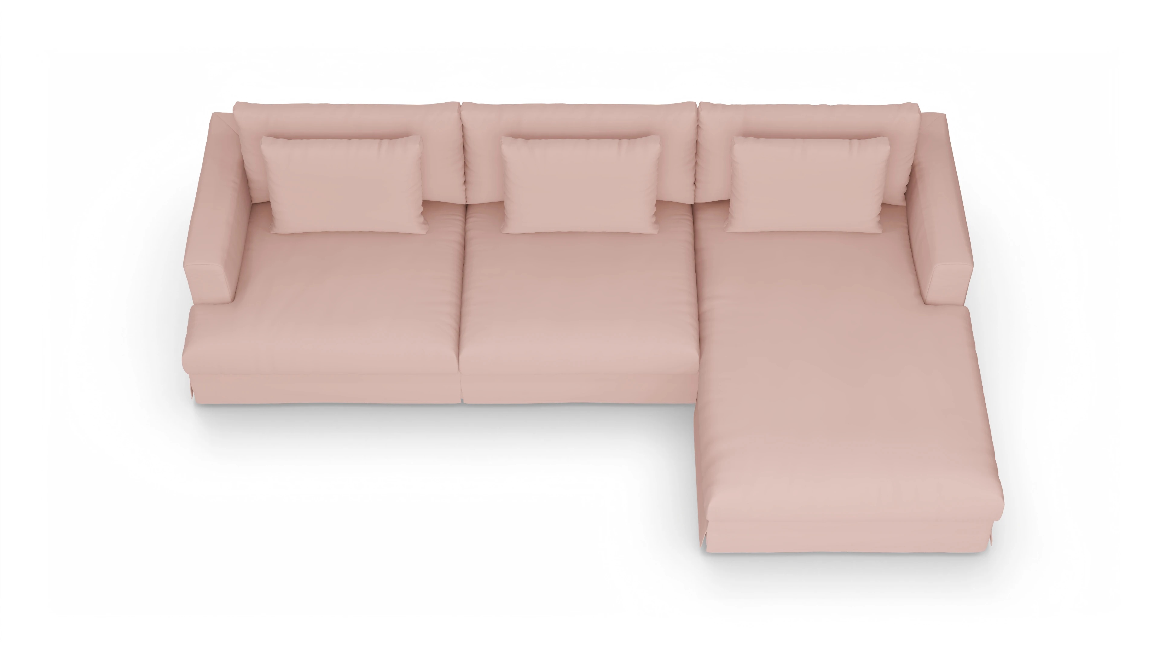 Ansicht des Produktes Pittori Sofa mit Rec rechts in Samt rot