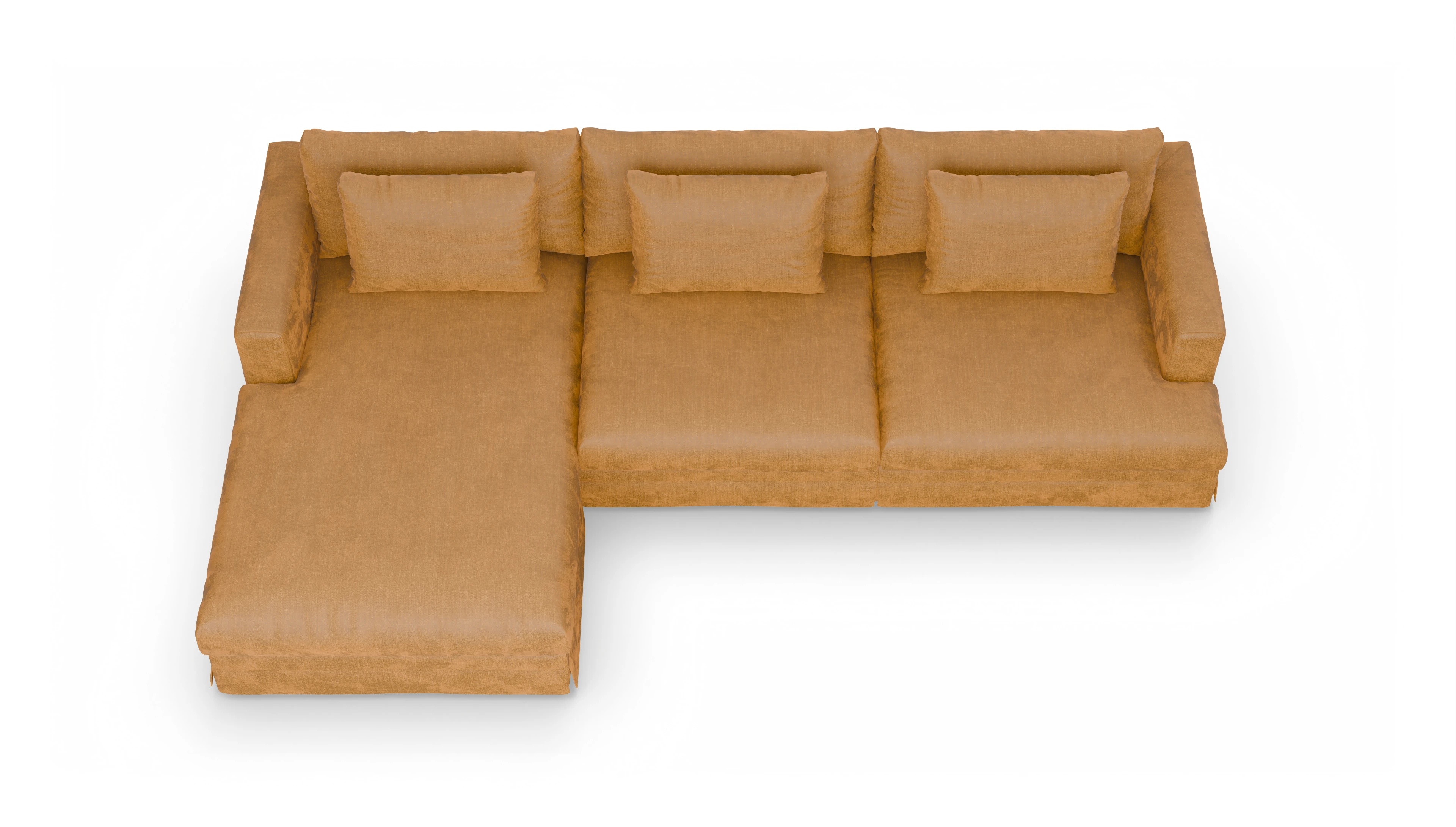 Ansicht des Produktes Pittori Sofa mit Rec links in Stoff braun