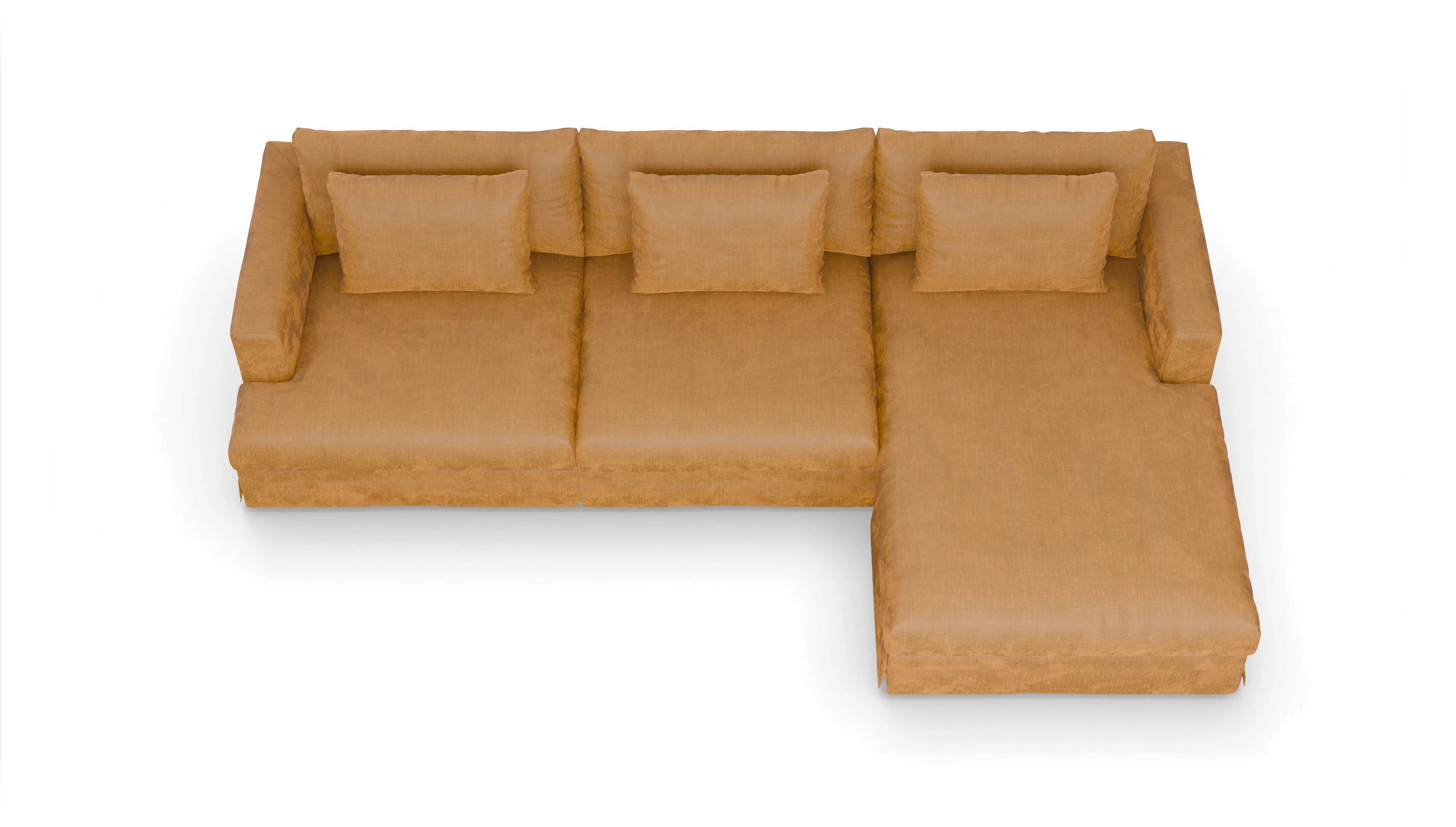 Ansicht des Produktes Pittori Sofa mit Rec rechts in Stoff braun