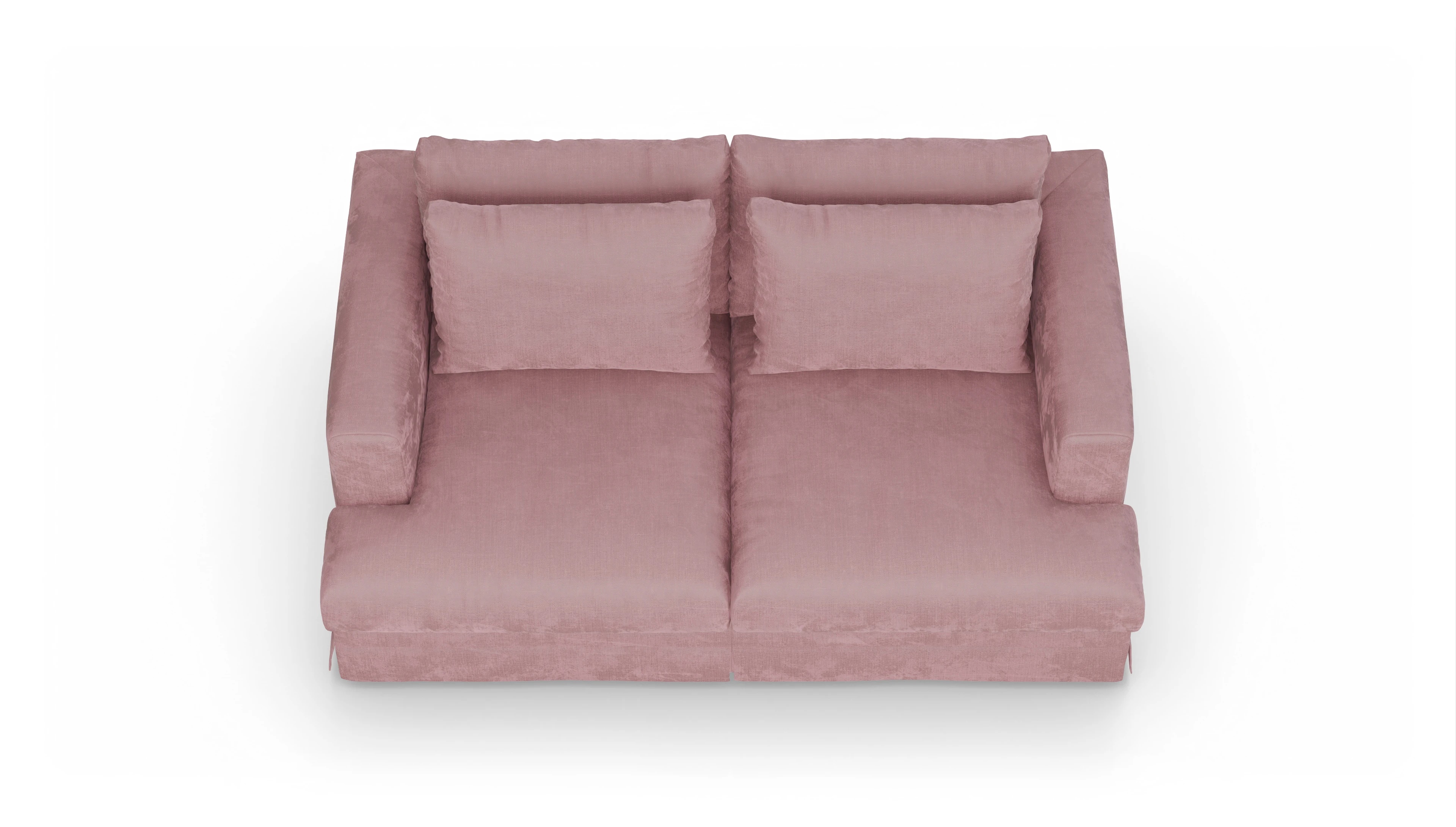 Pittori Hussen-Sofa Ansicht des Produktes Pittori 2-Sitzer in Stoff rot