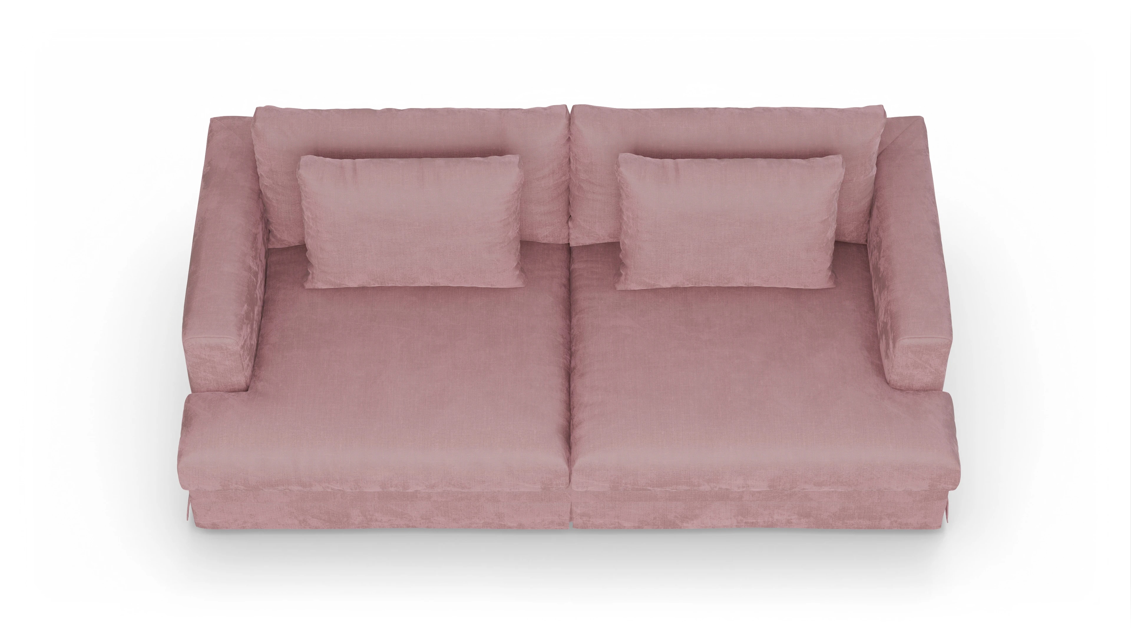 Pittori Hussen-Sofa Ansicht des Produktes Pittori 3-Sitzer in Stoff rot