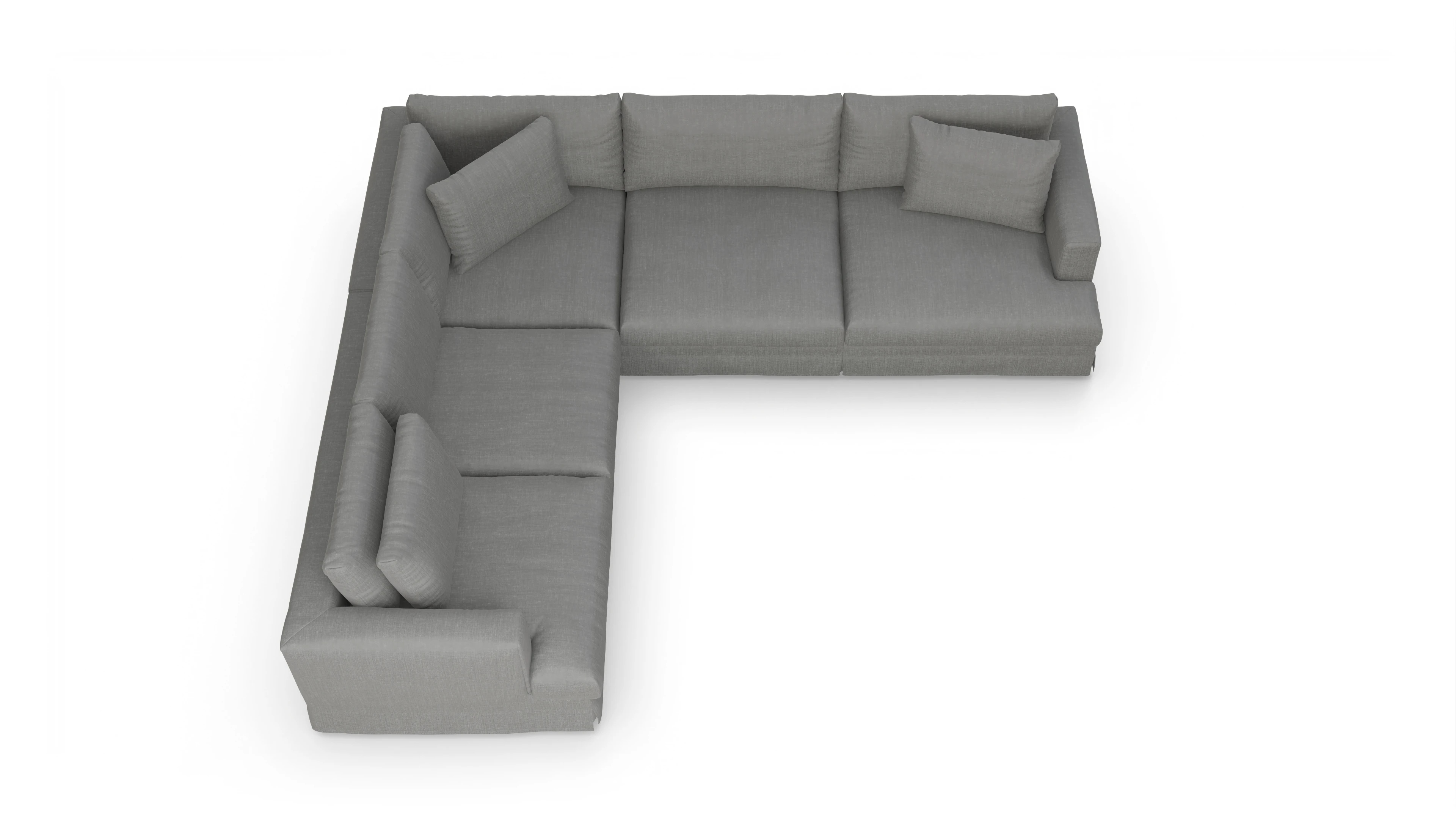 Ansicht des Produktes Pittori Ecksofa Links in Stoff grau