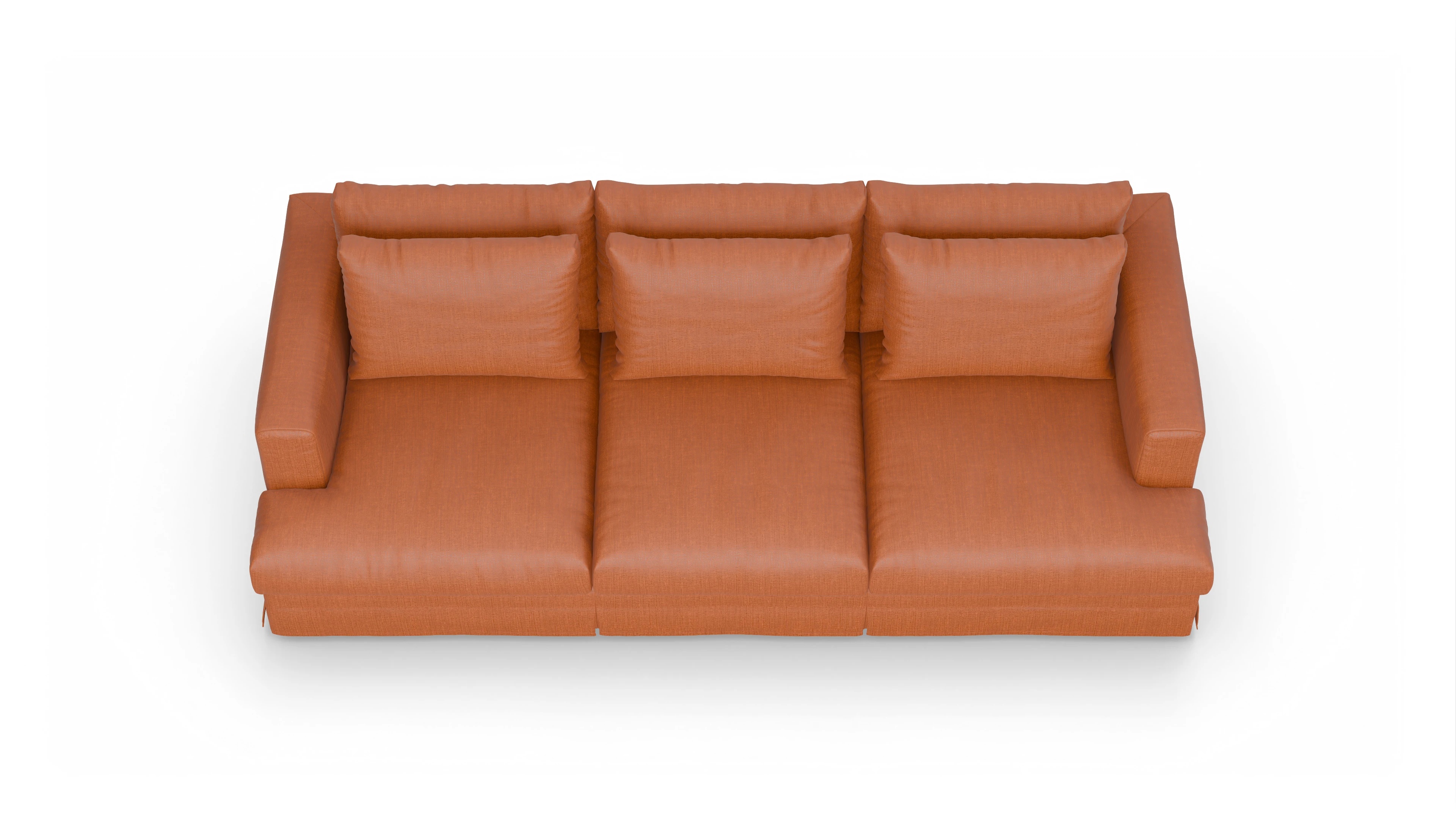 Ansicht des Produktes Pittori 3,5-Sitzer in Stoff orange