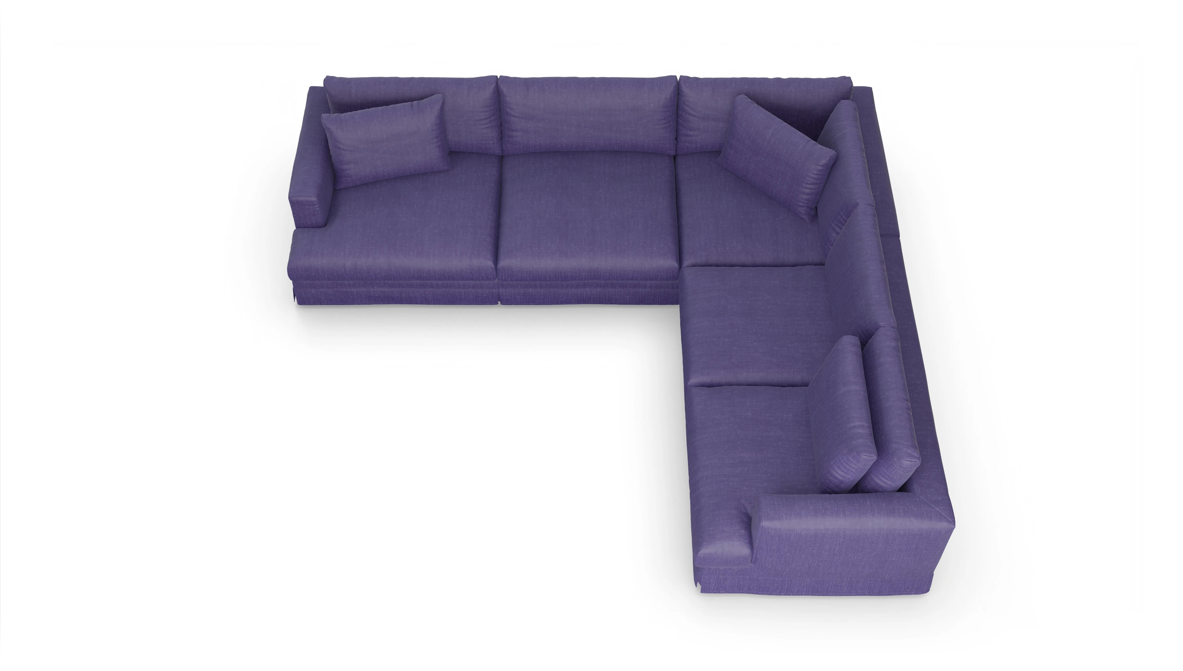 Ansicht des Produktes Pittori Ecksofa Rechts in Stoff blau