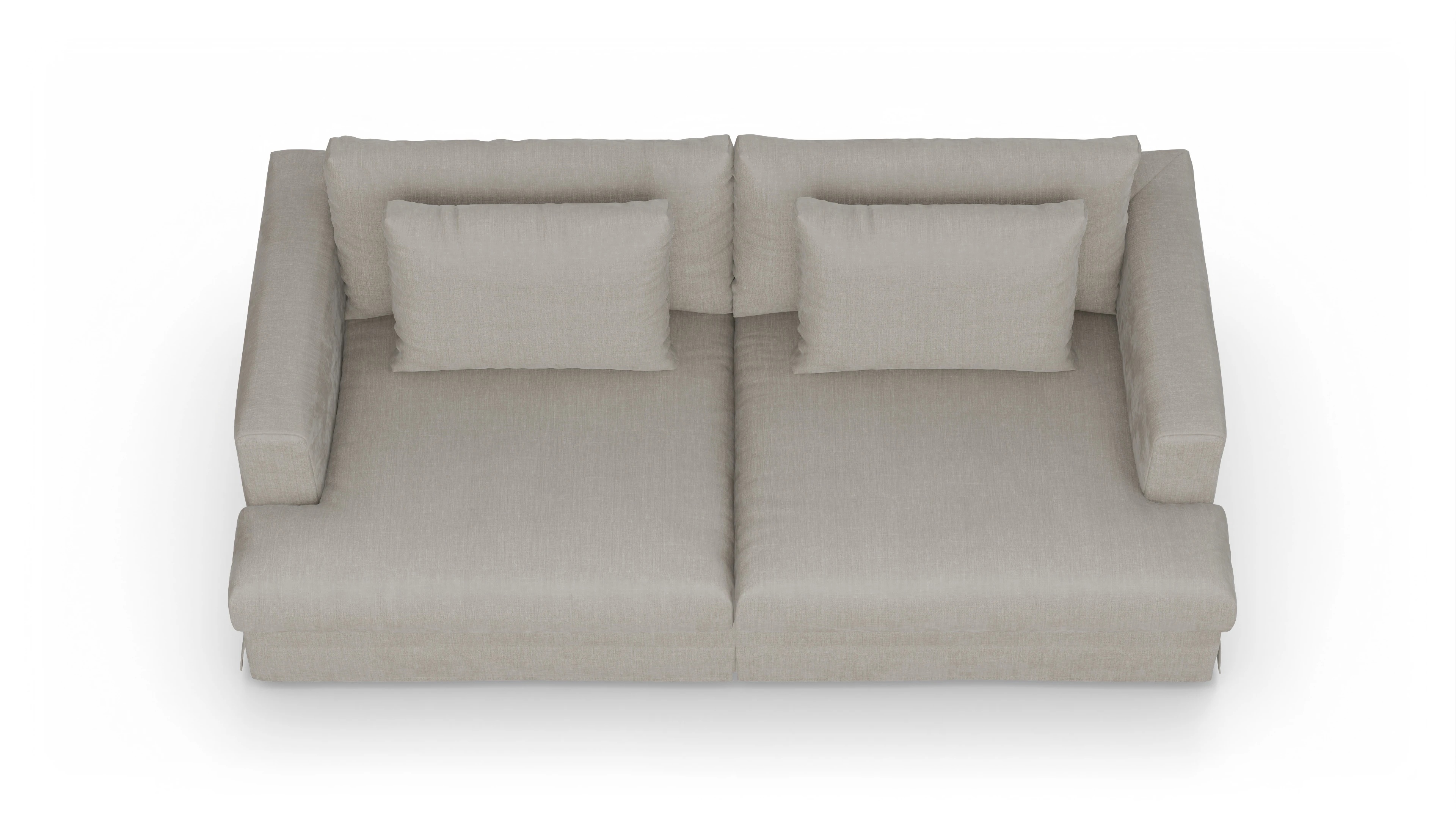 Ansicht des Produktes Pittori 3-Sitzer in Stoff grau