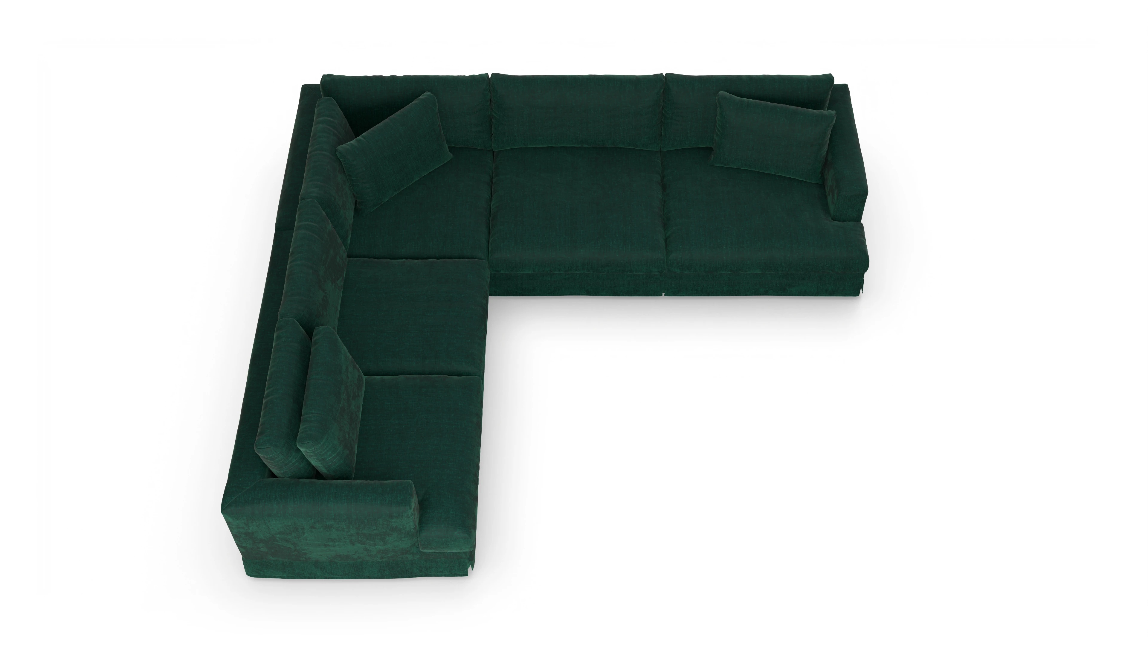 Ansicht des Produktes Pittori Ecksofa Links in Stoff blau