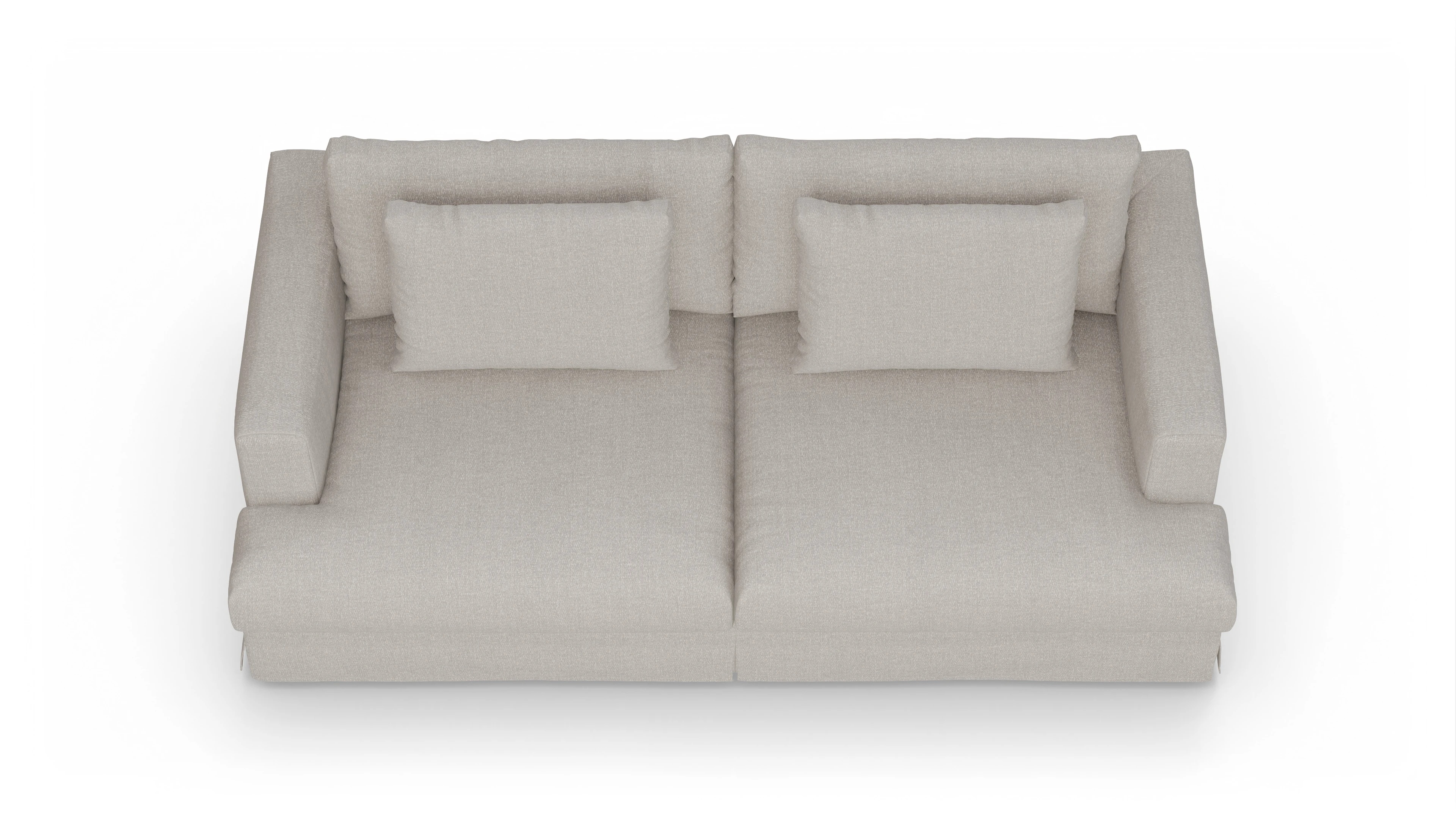 Pittori Hussen-Sofa Ansicht des Produktes Pittori 3-Sitzer in Stoff beige