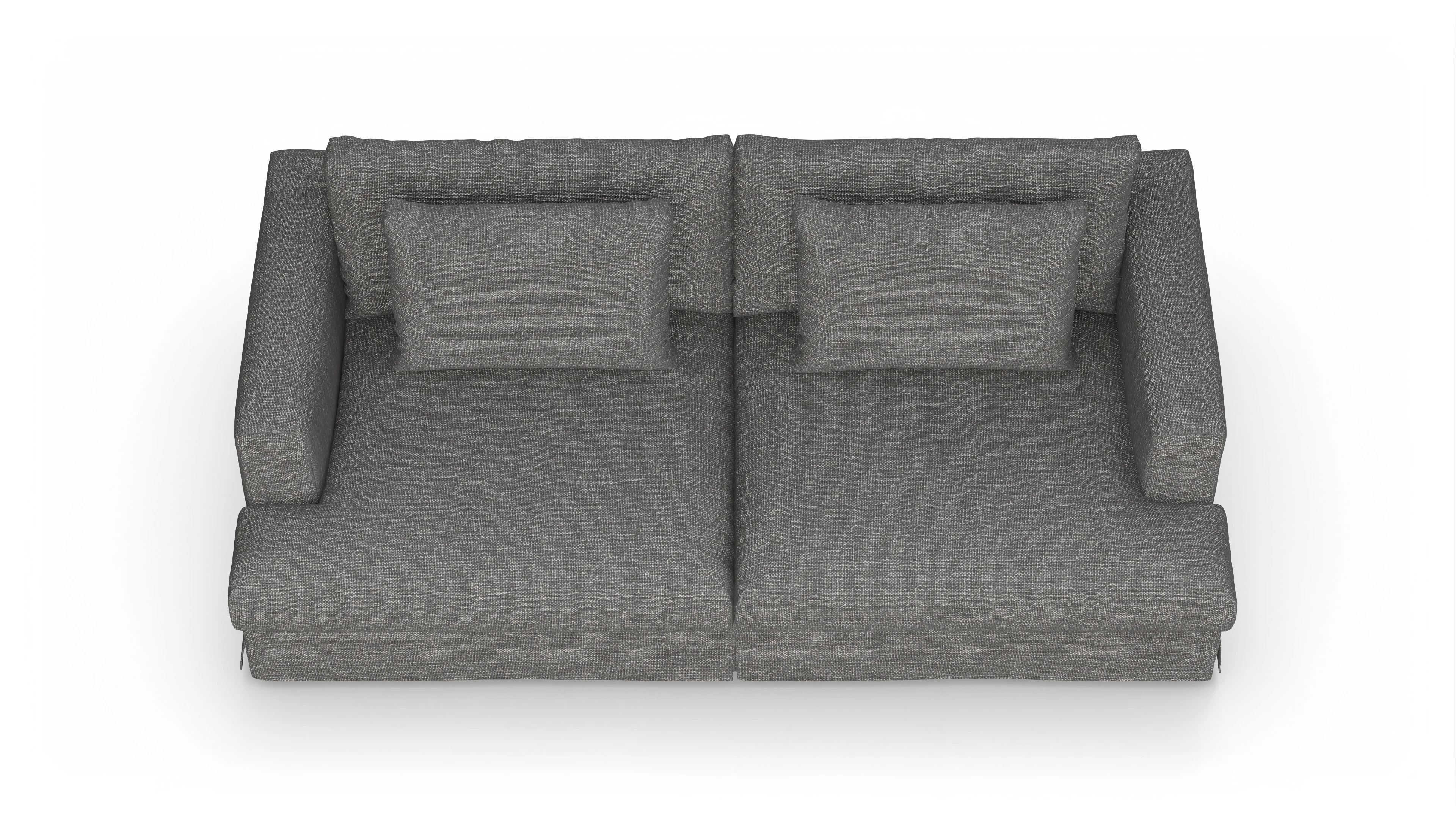 Pittori Hussen-Sofa Ansicht des Produktes Pittori 3-Sitzer in Stoff grau