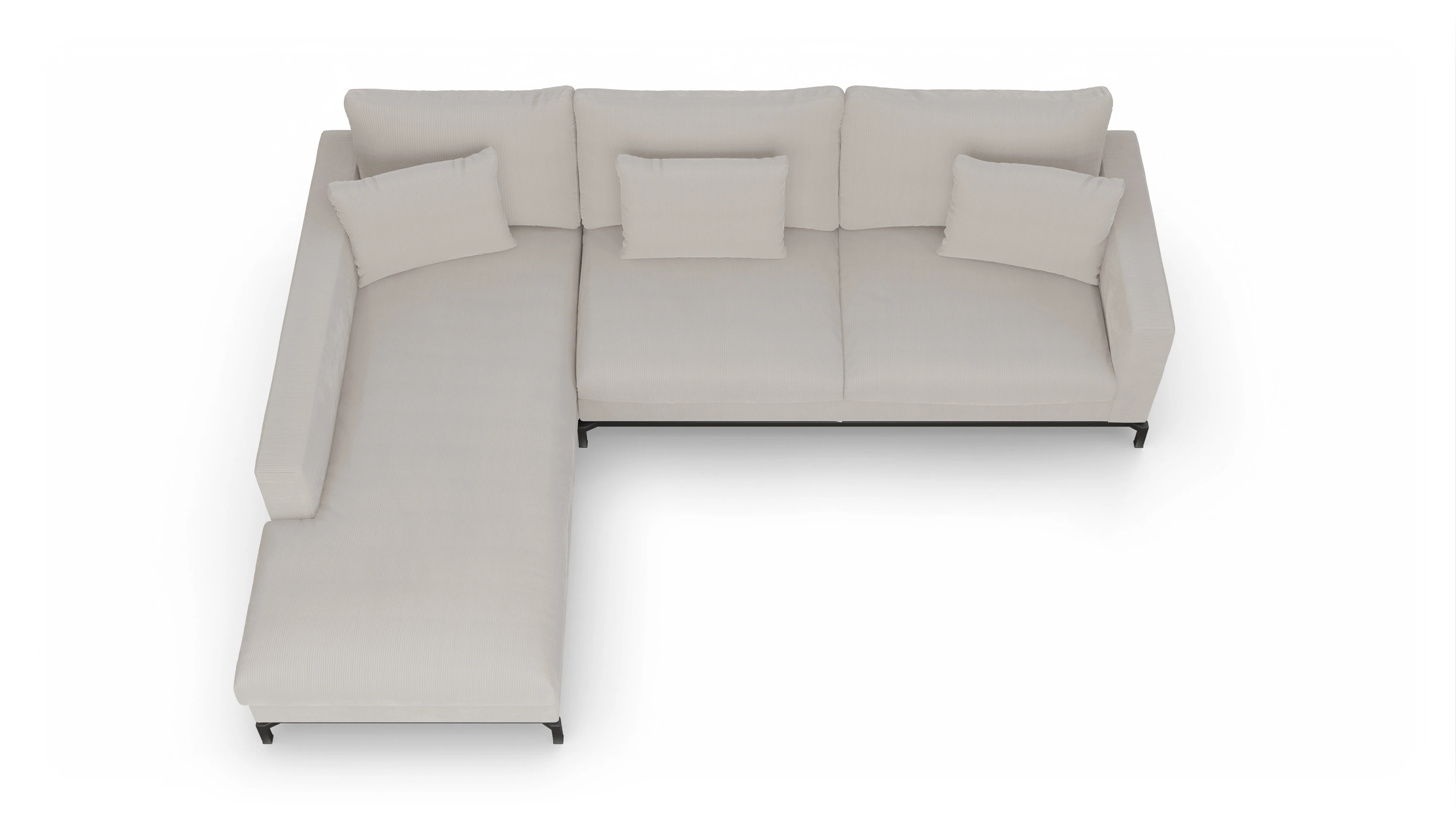 Ansicht des Produktes Fenice Sofa mit Rec links in weiß