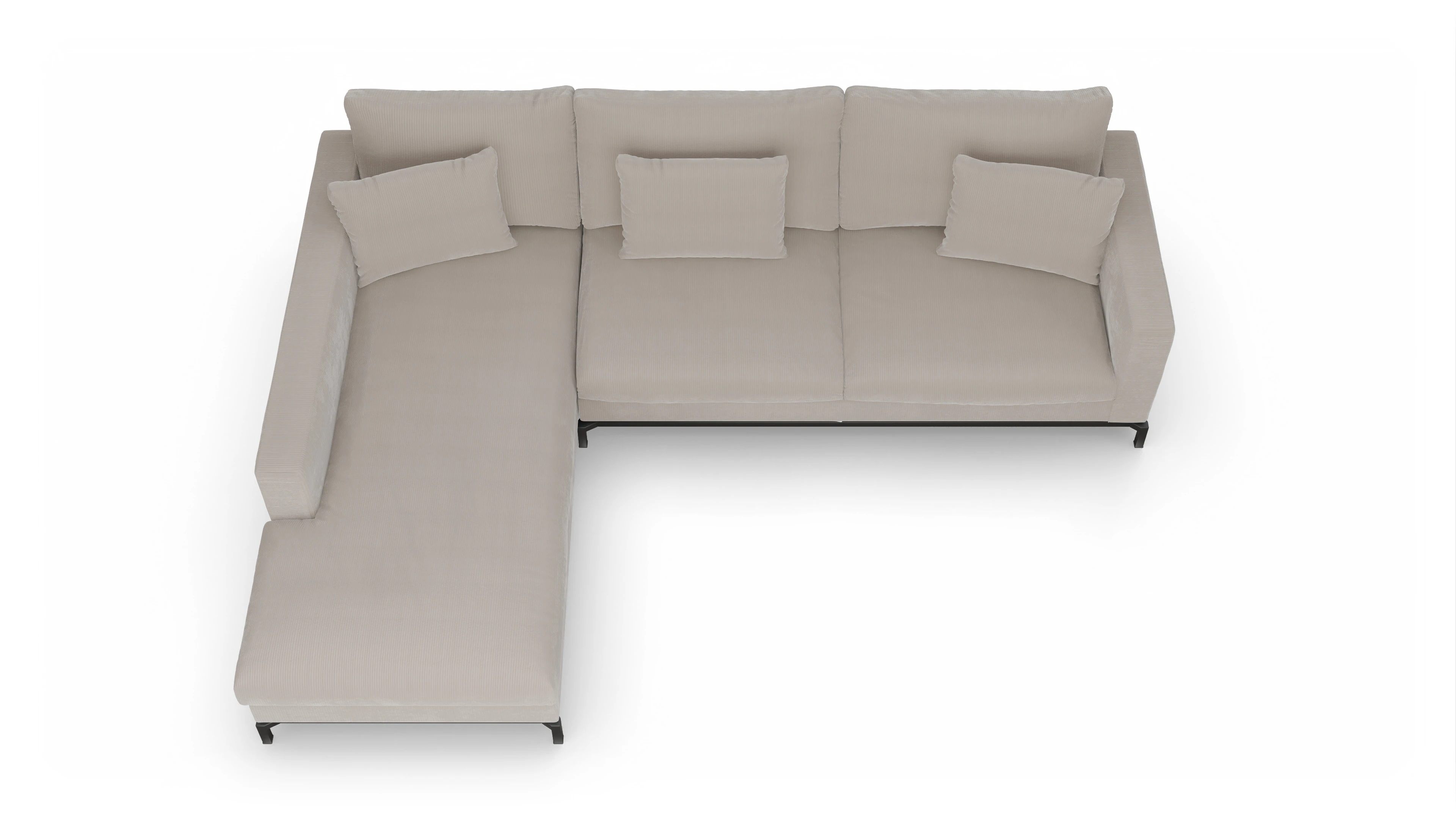 Ansicht des Produktes Fenice Sofa mit Rec links in beige