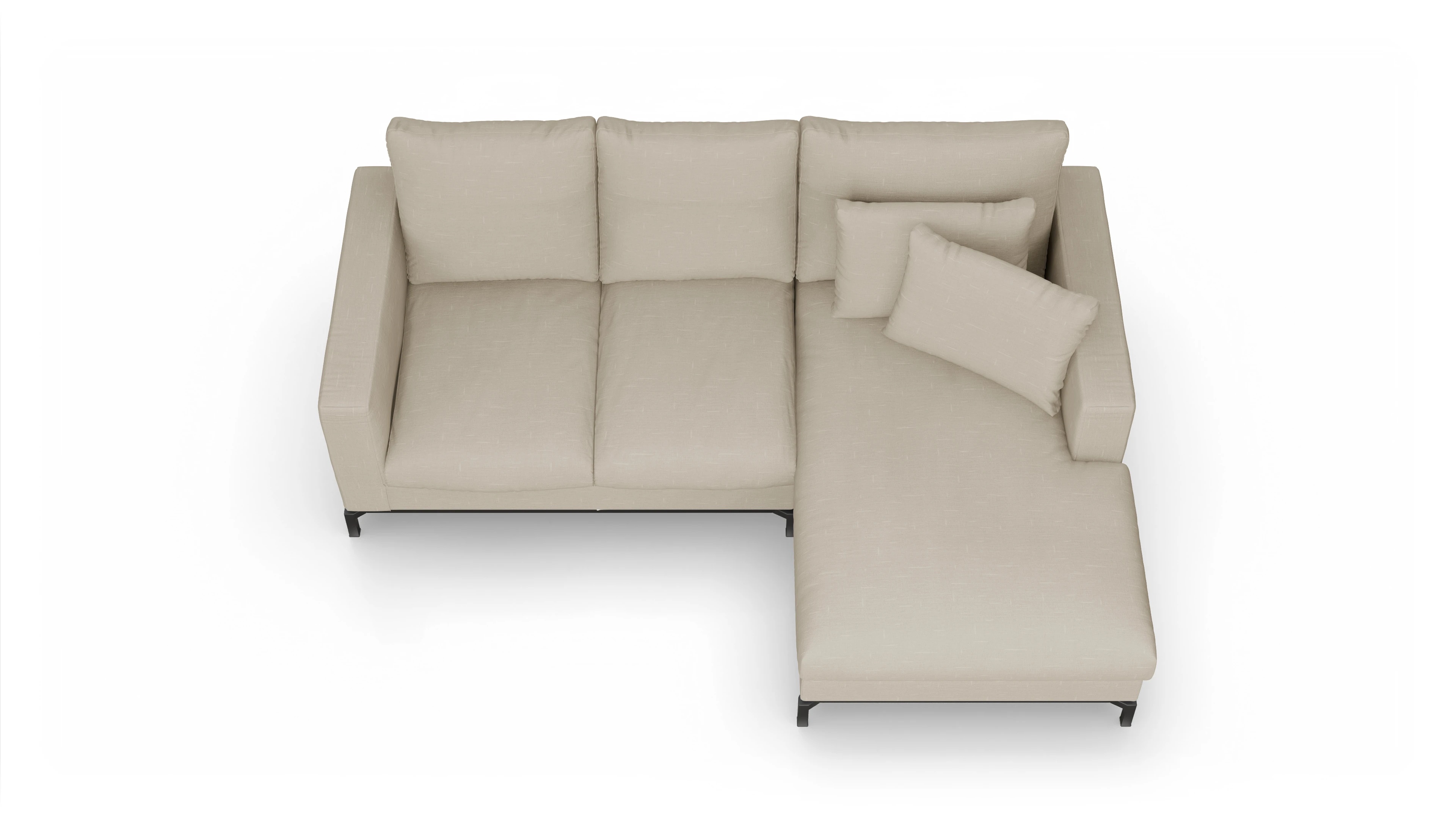 Ansicht des Produktes Fenice Sofa mit Rec rechts in beige