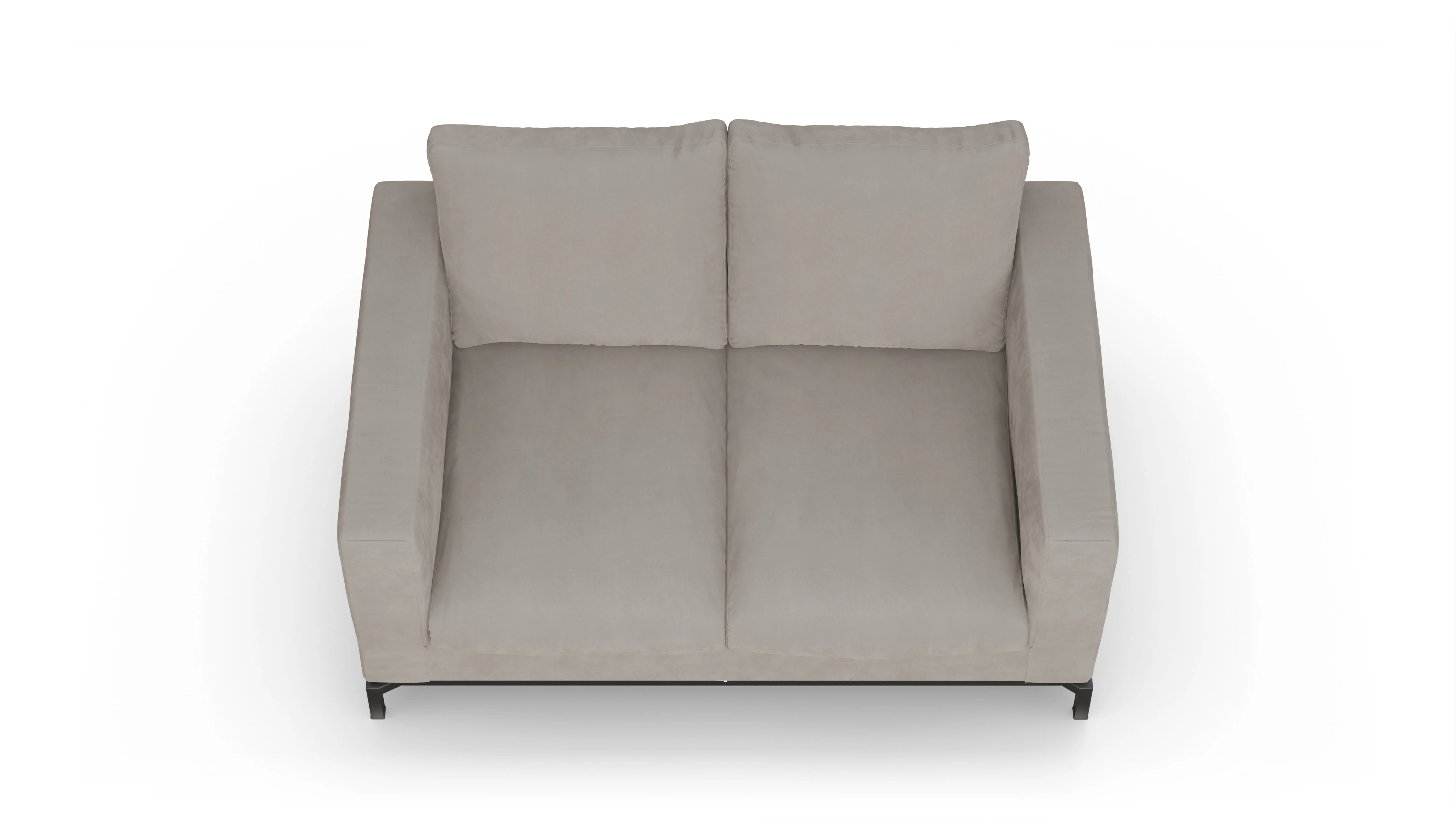 Design-Couch Fenice Ansicht des Produktes Fenice 2-Sitzer in braun