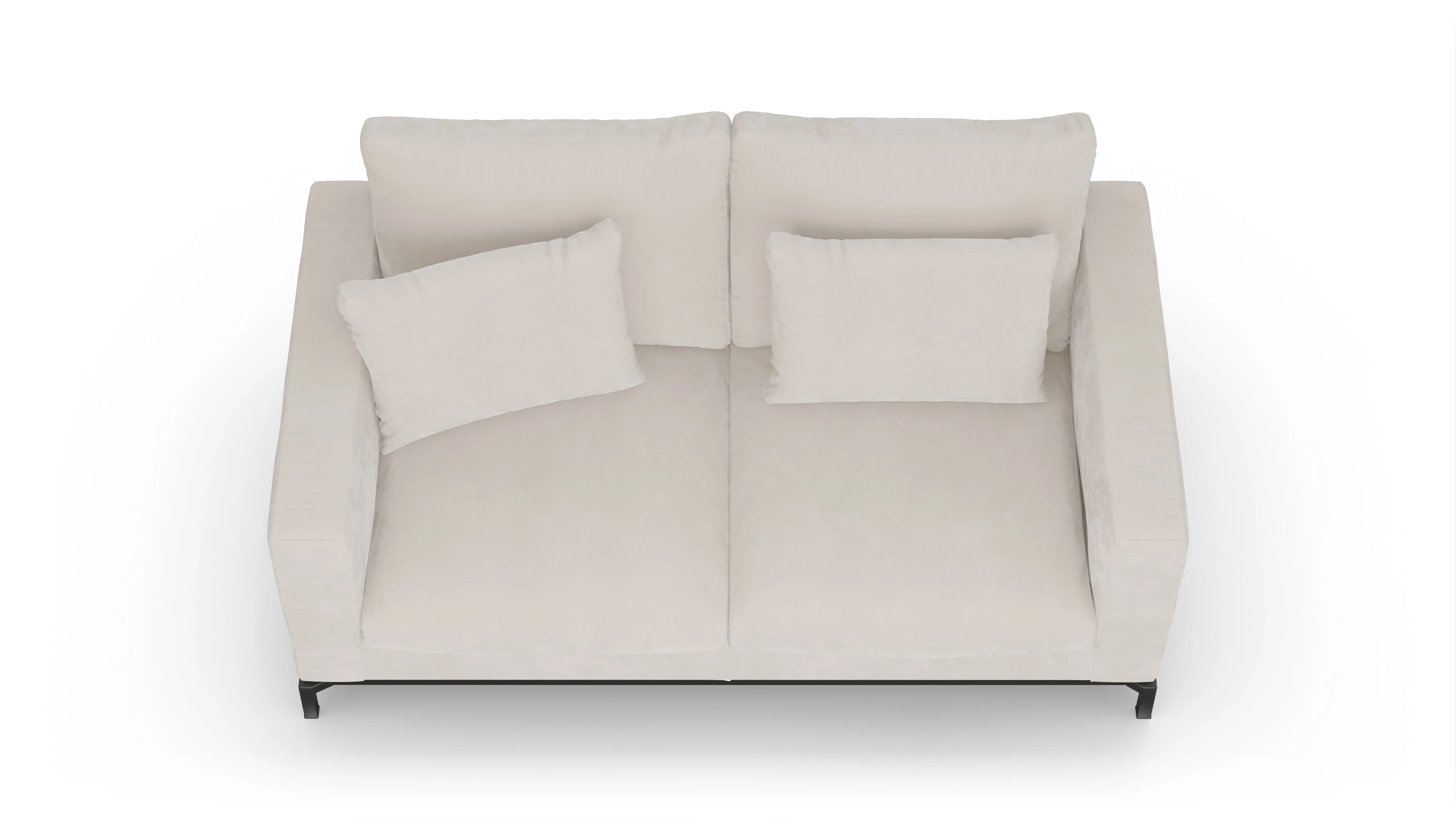 Design-Couch Fenice Ansicht des Produktes Fenice 2,5-Sitzer in weiß