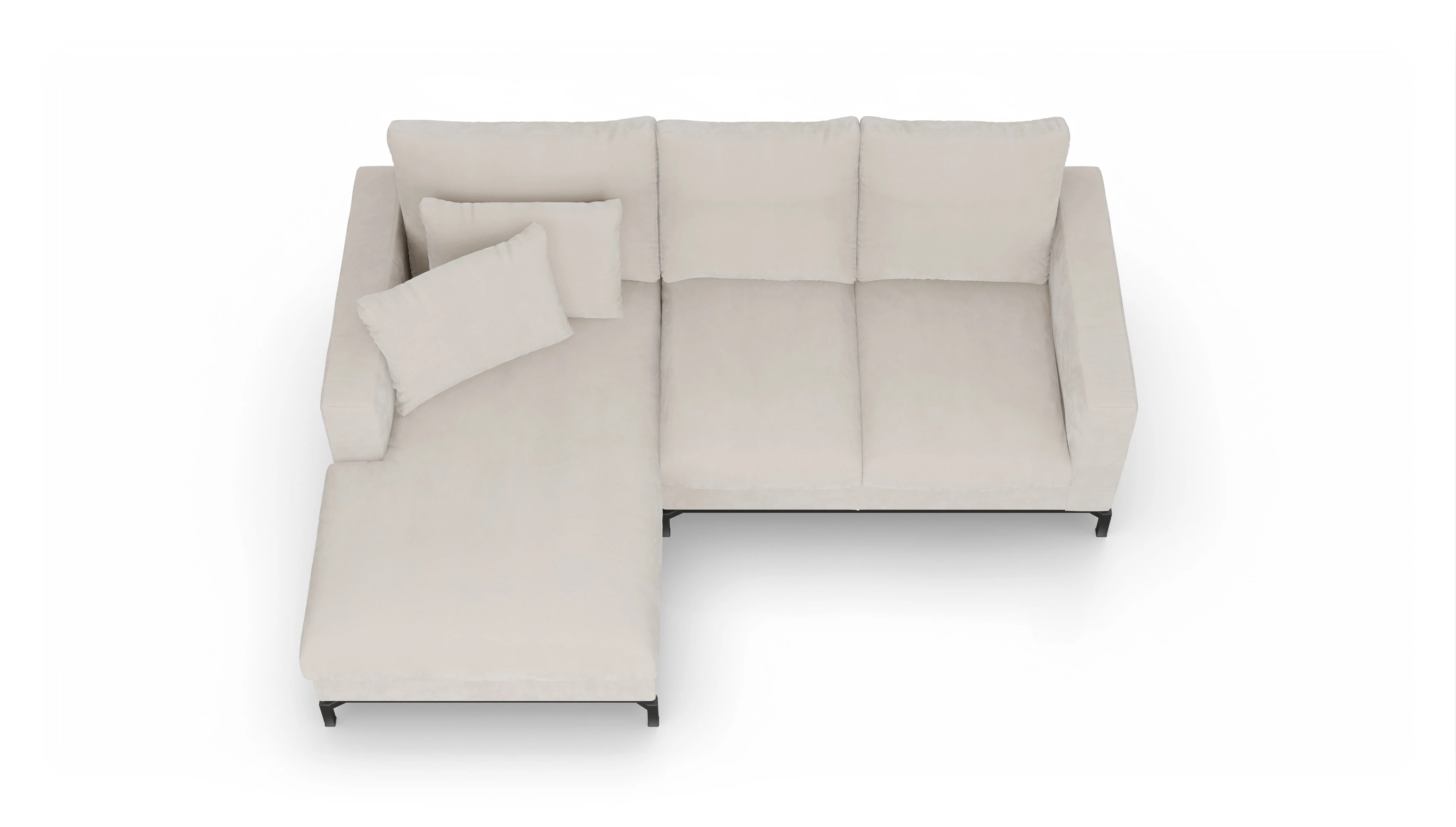 Ansicht des Produktes Fenice Sofa mit Rec links in weiß