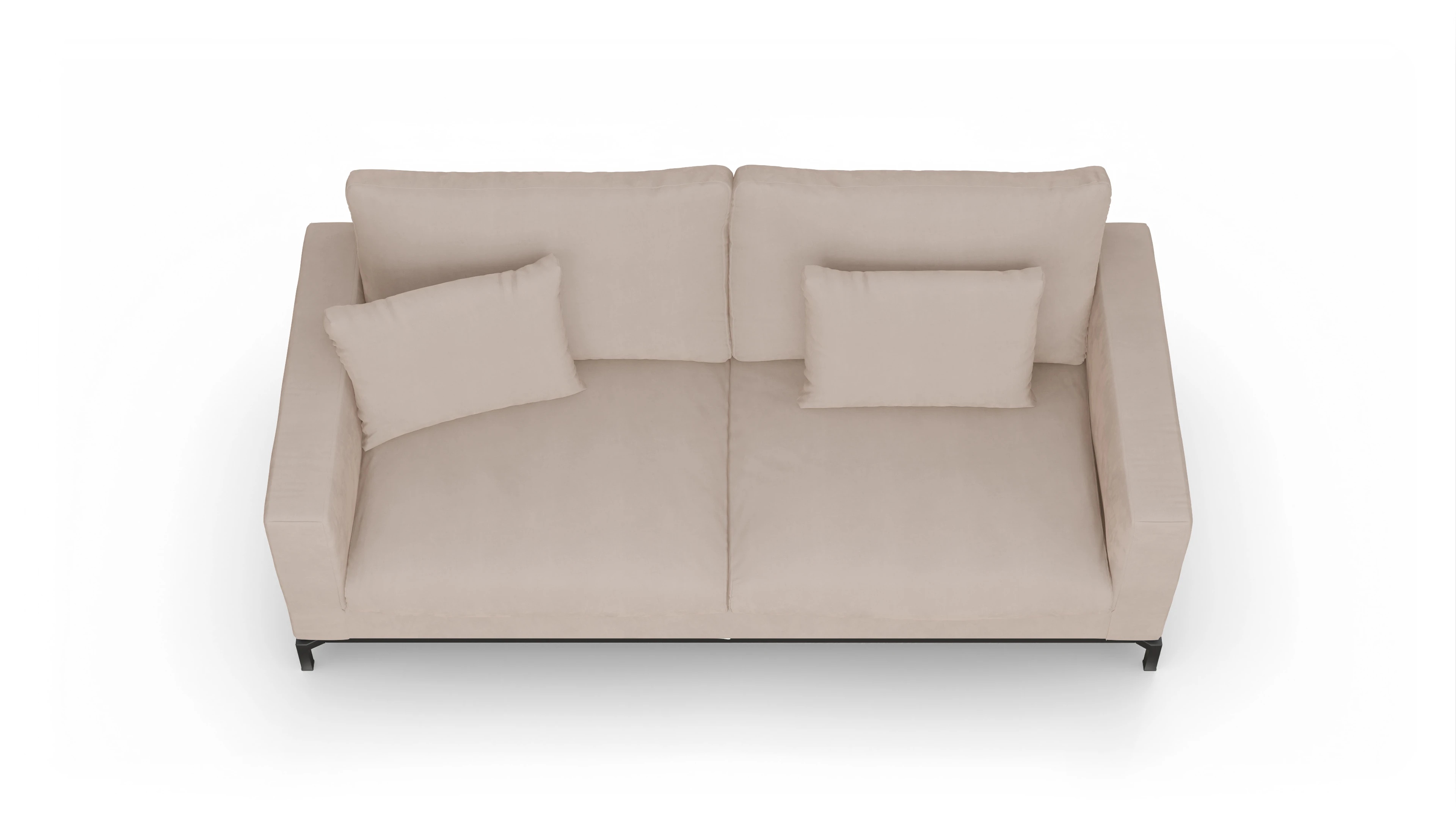 Design-Couch Fenice Ansicht des Produktes Fenice 3-Sitzer in beige