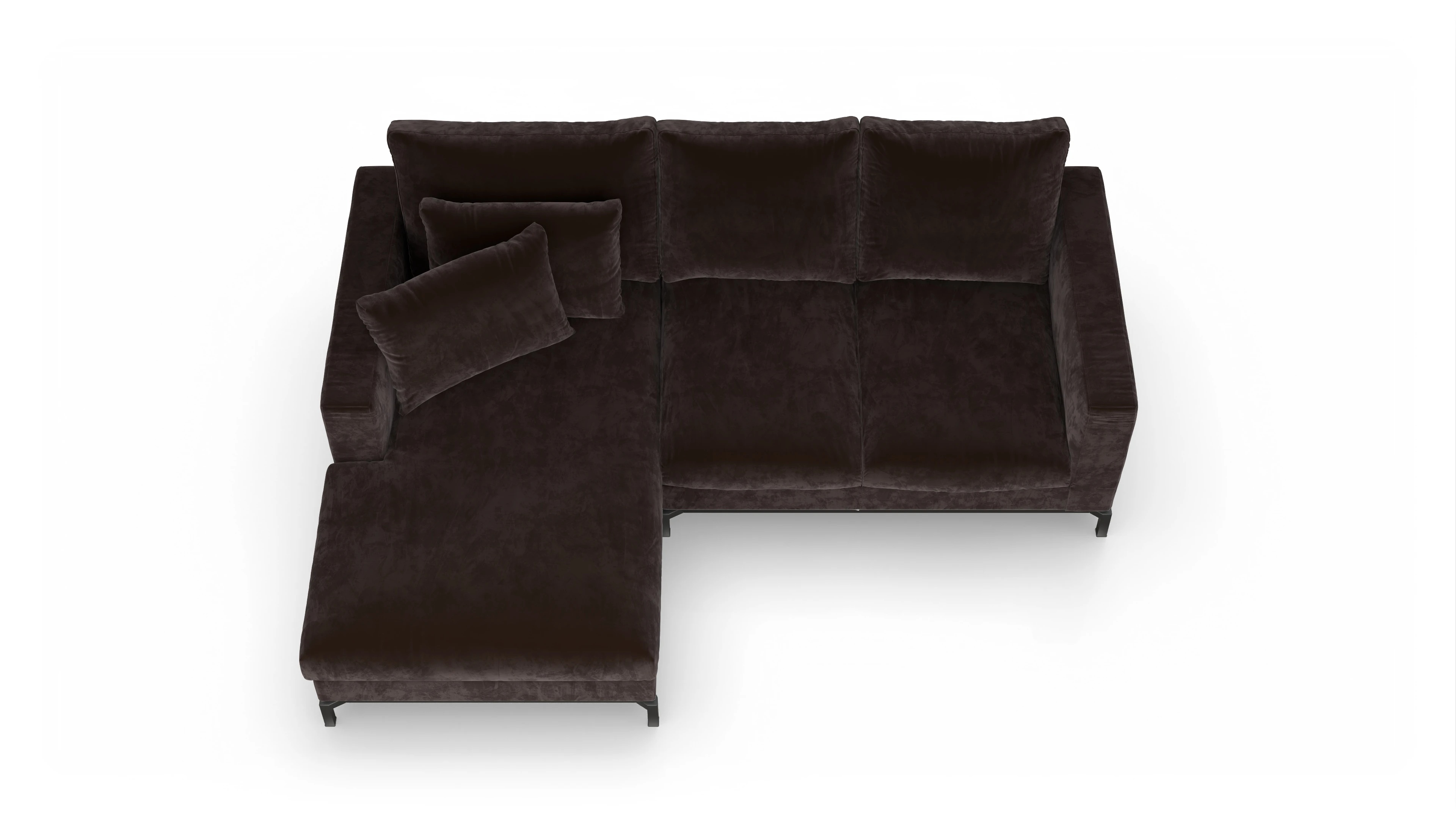 Ansicht des Produktes Fenice Sofa mit Rec links in braun