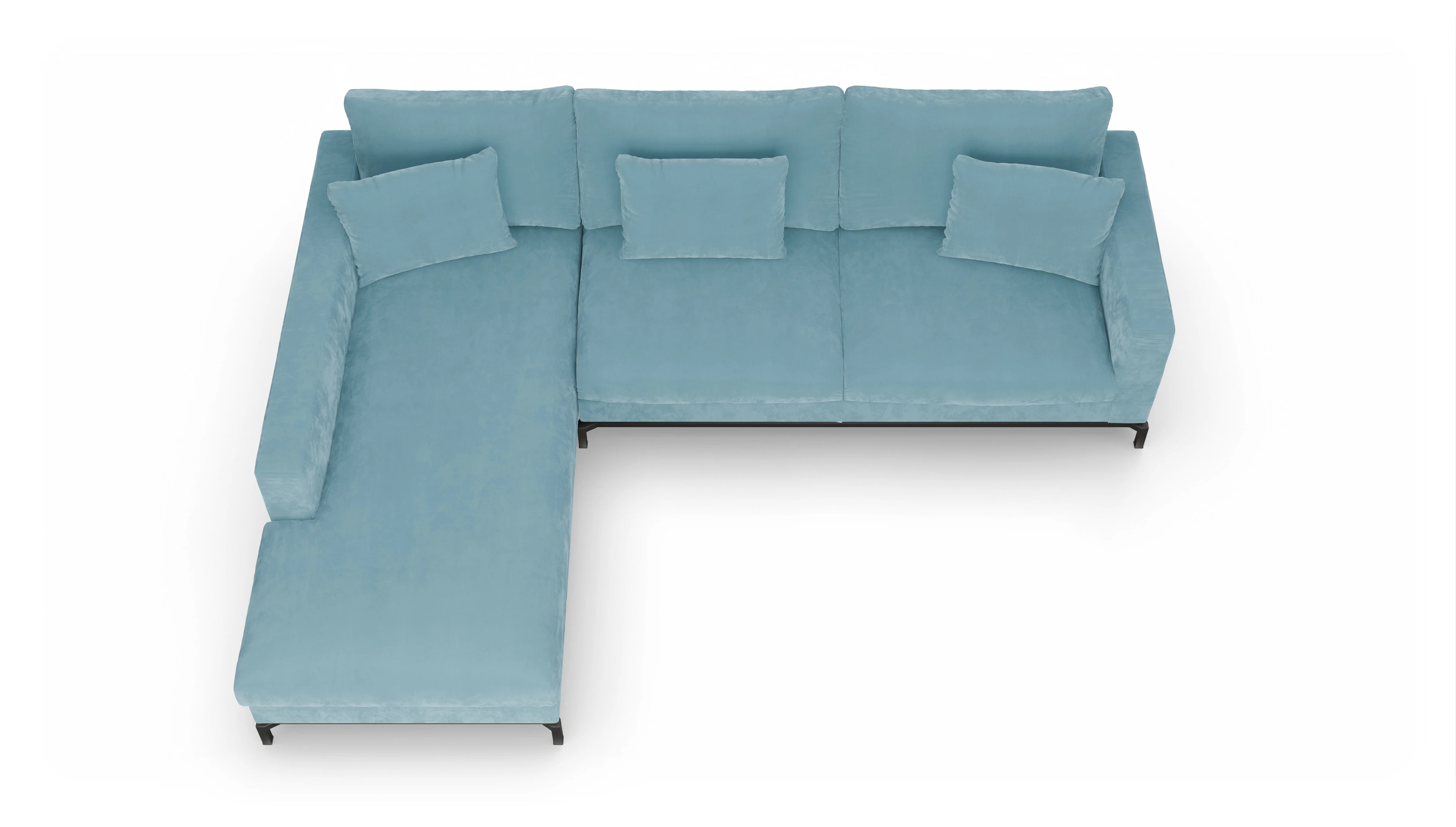 Ansicht des Produktes Fenice Sofa mit Rec links in blau