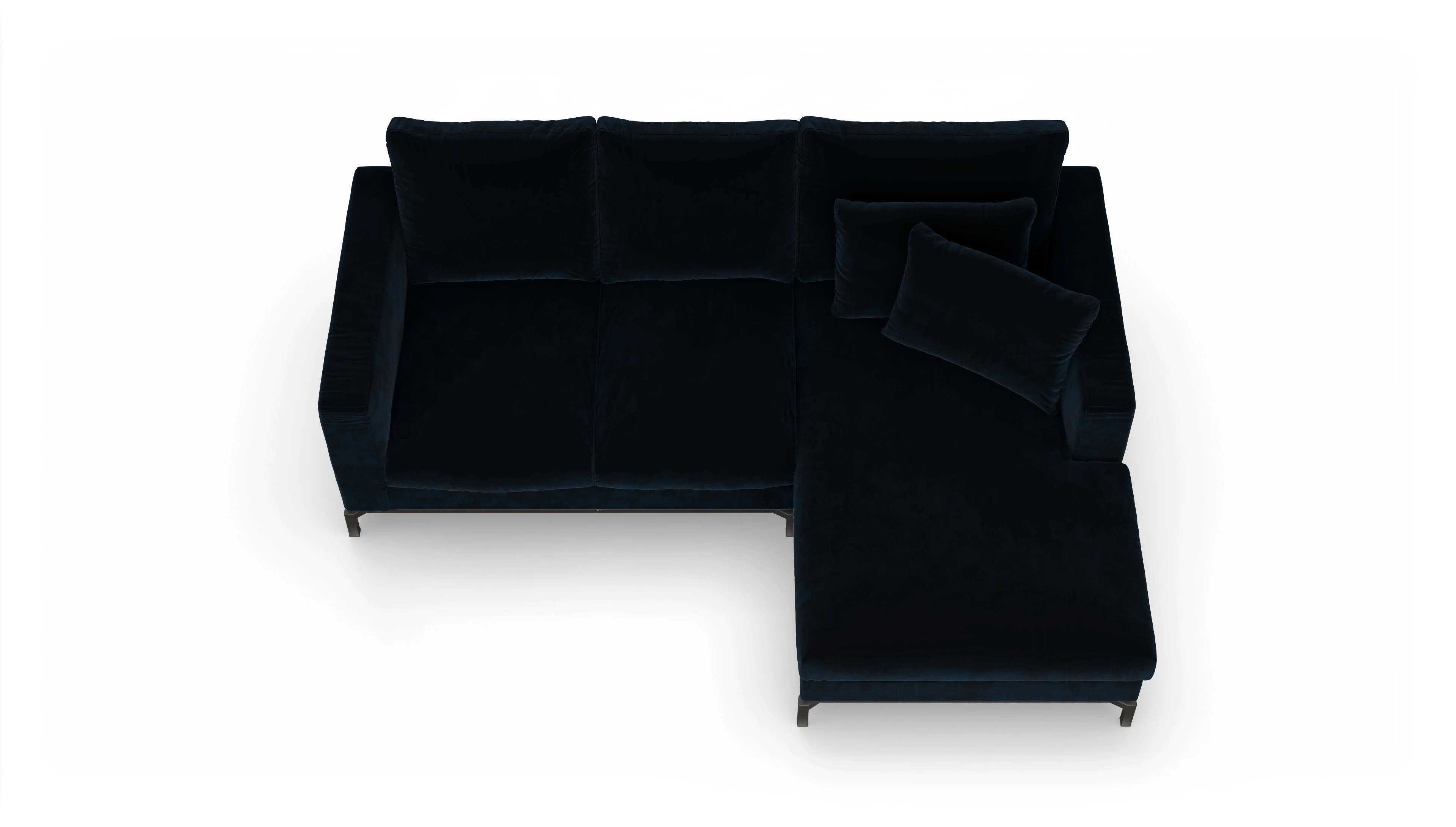 Ansicht des Produktes Fenice Sofa mit Rec rechts in blau