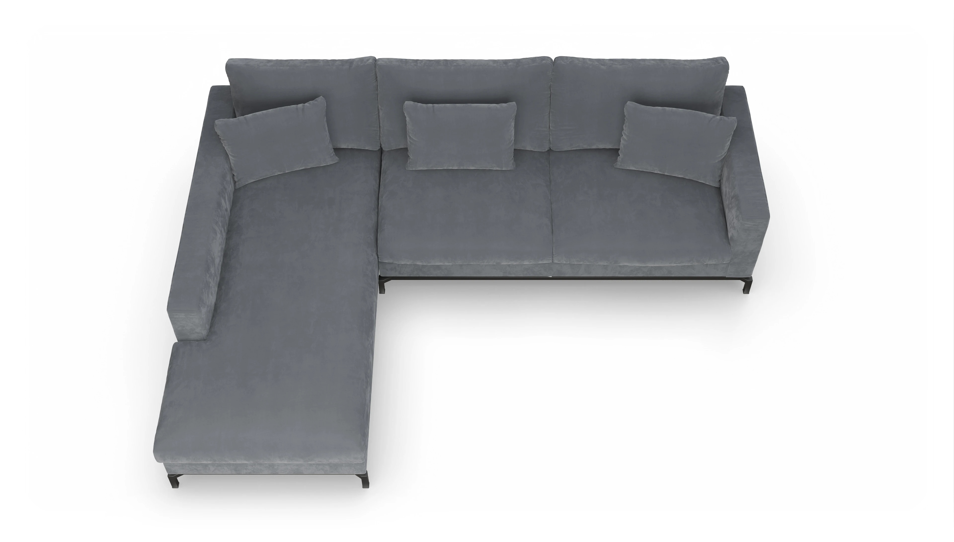 Ansicht des Produktes Fenice Sofa mit Rec links in grau