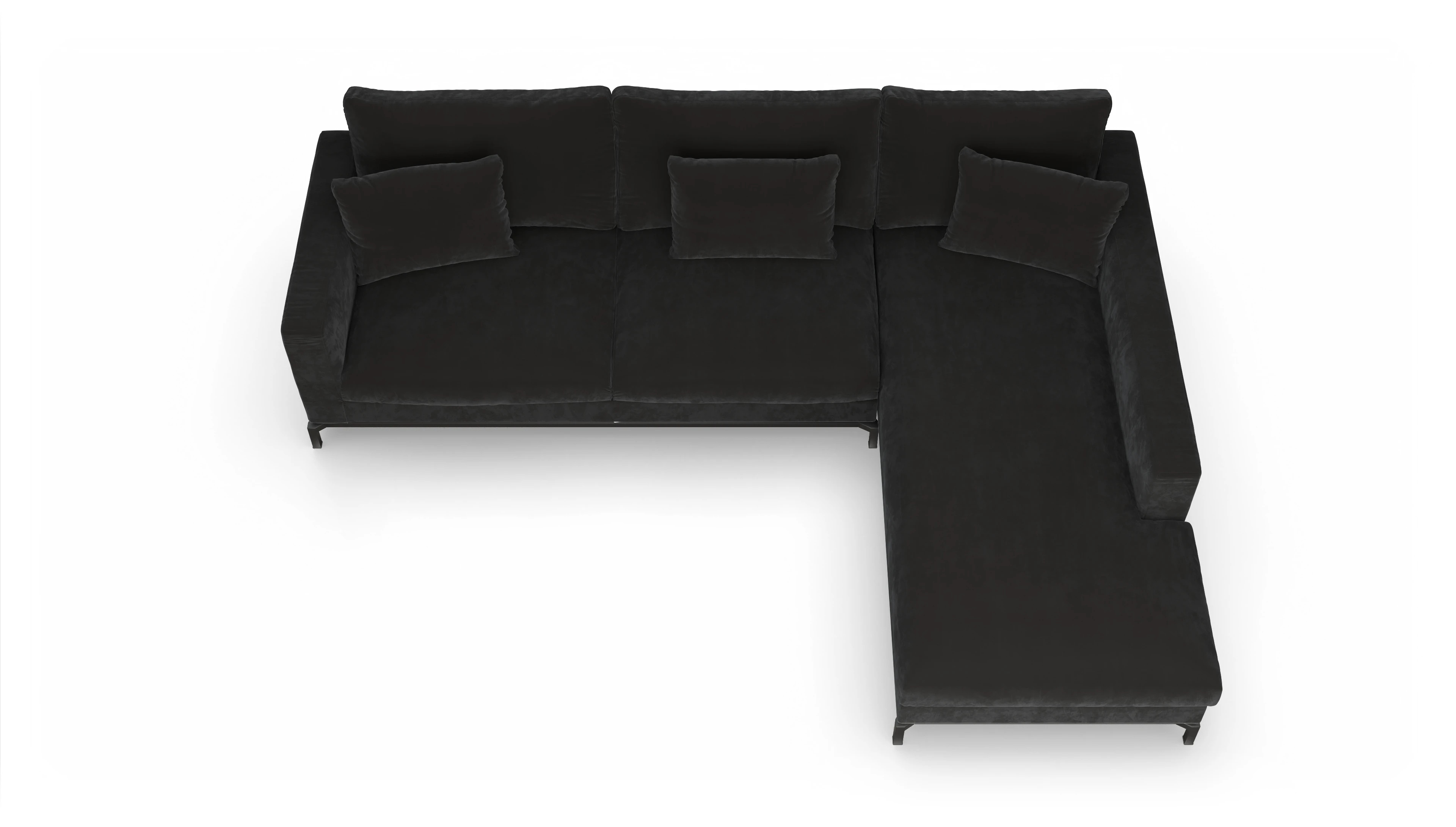 Ansicht des Produktes Fenice Sofa mit Rec rechts in grau