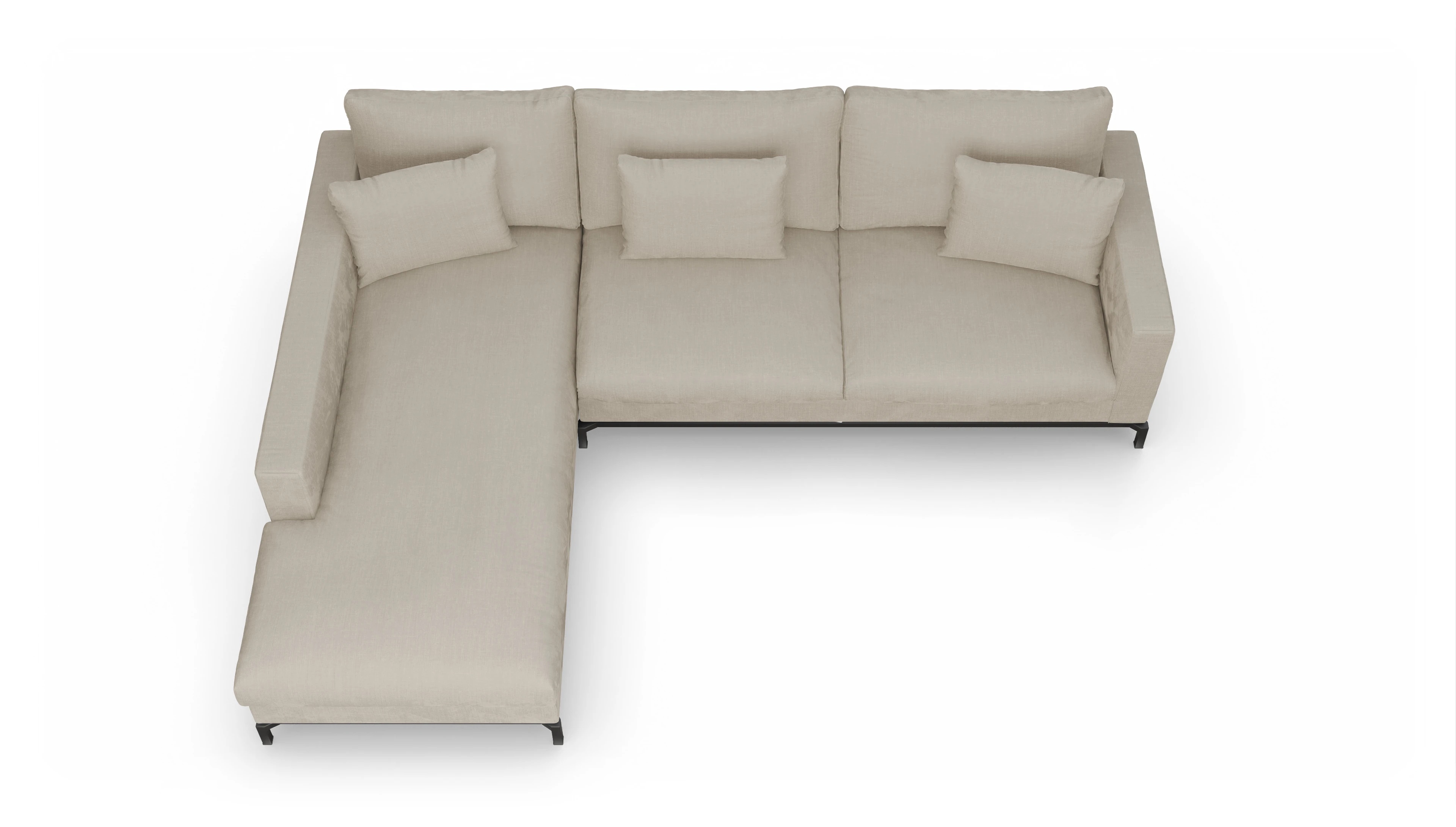 Ansicht des Produktes Fenice Sofa mit Rec links in beige
