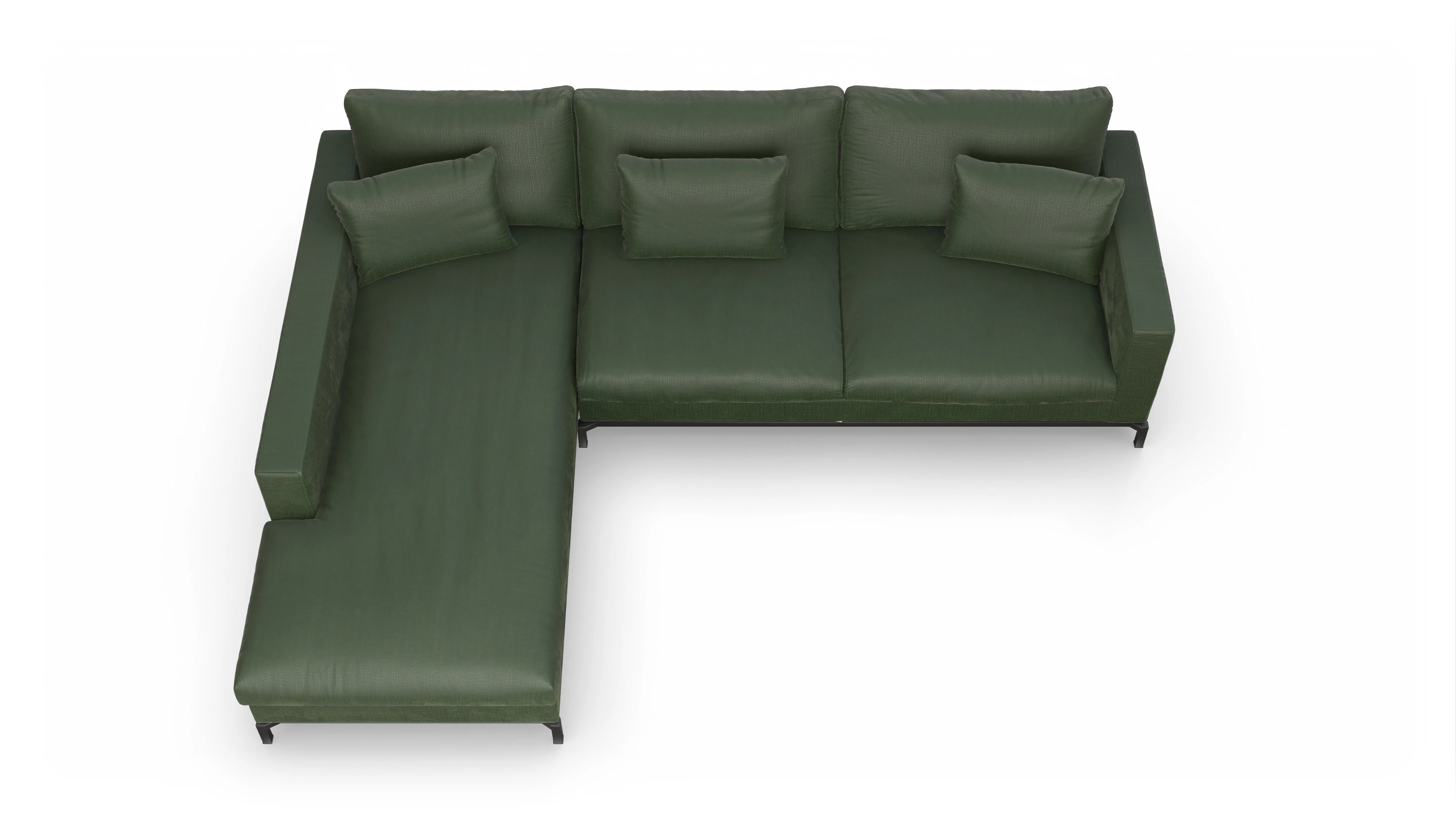 Ansicht des Produktes Fenice Sofa mit Rec links in grün