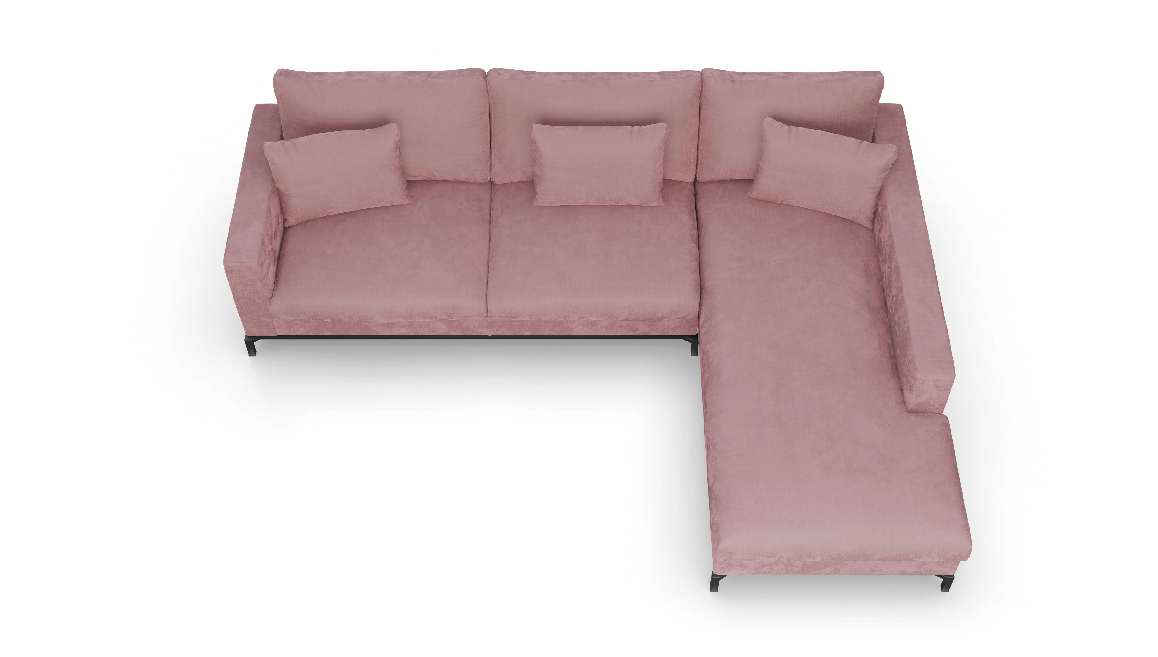 Ansicht des Produktes Fenice Sofa mit Rec rechts in rot