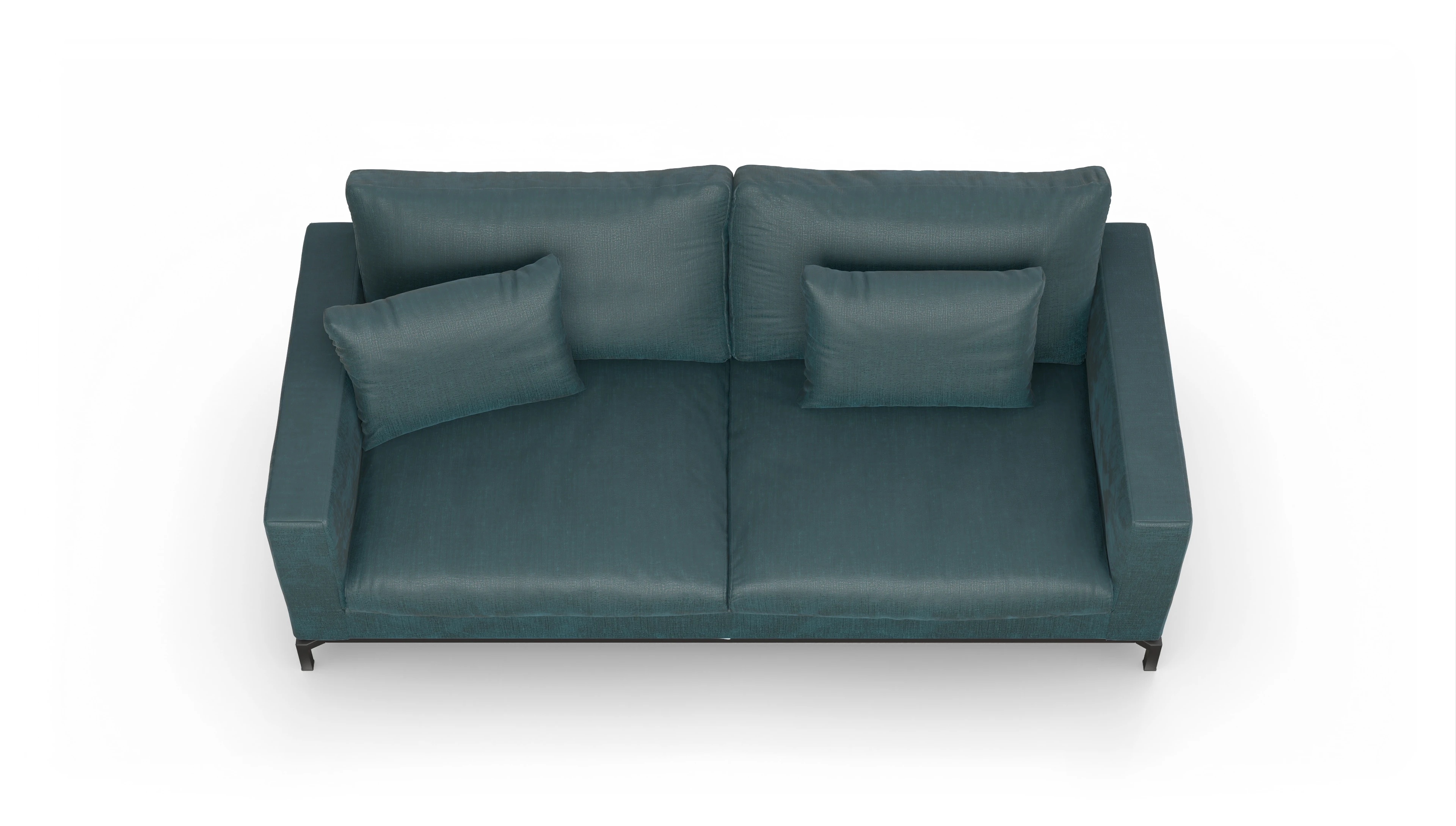 Design-Couch Fenice Ansicht des Produktes Fenice 3-Sitzer in grün